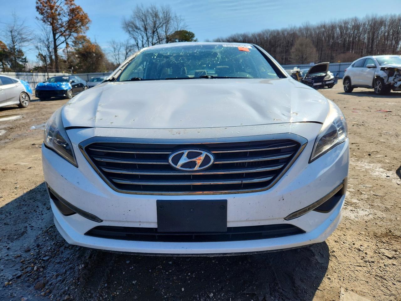 2015 Hyundai Sonata White vin: 5NPE24AA6FH139530