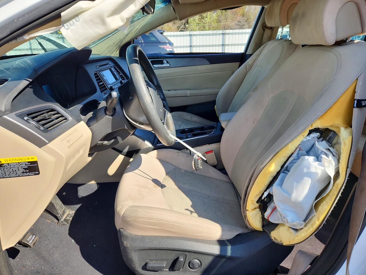 2015 Hyundai Sonata White vin: 5NPE24AA6FH139530