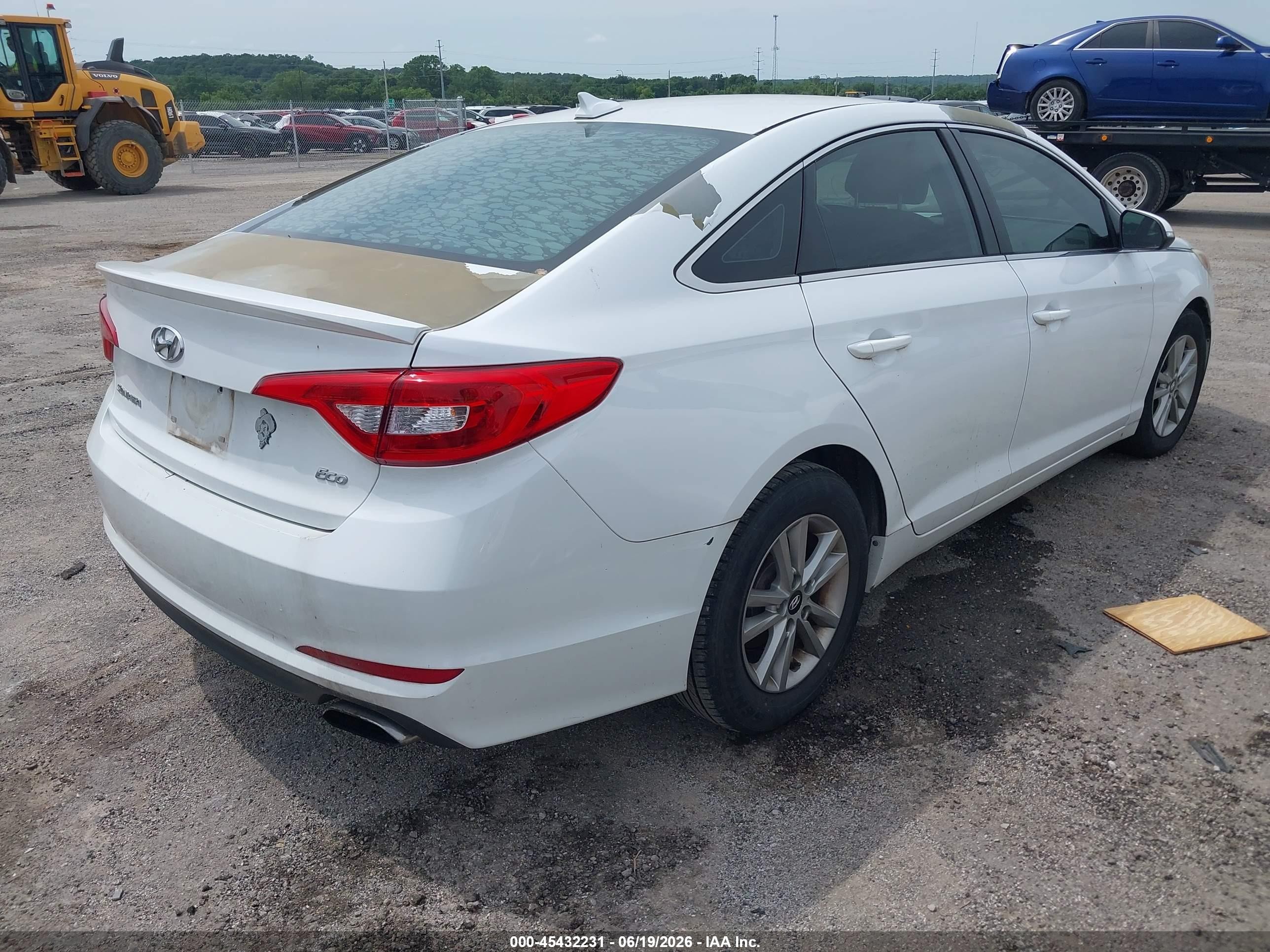2015 Hyundai Sonata Eco White vin: 5NPE24AA6FH141486