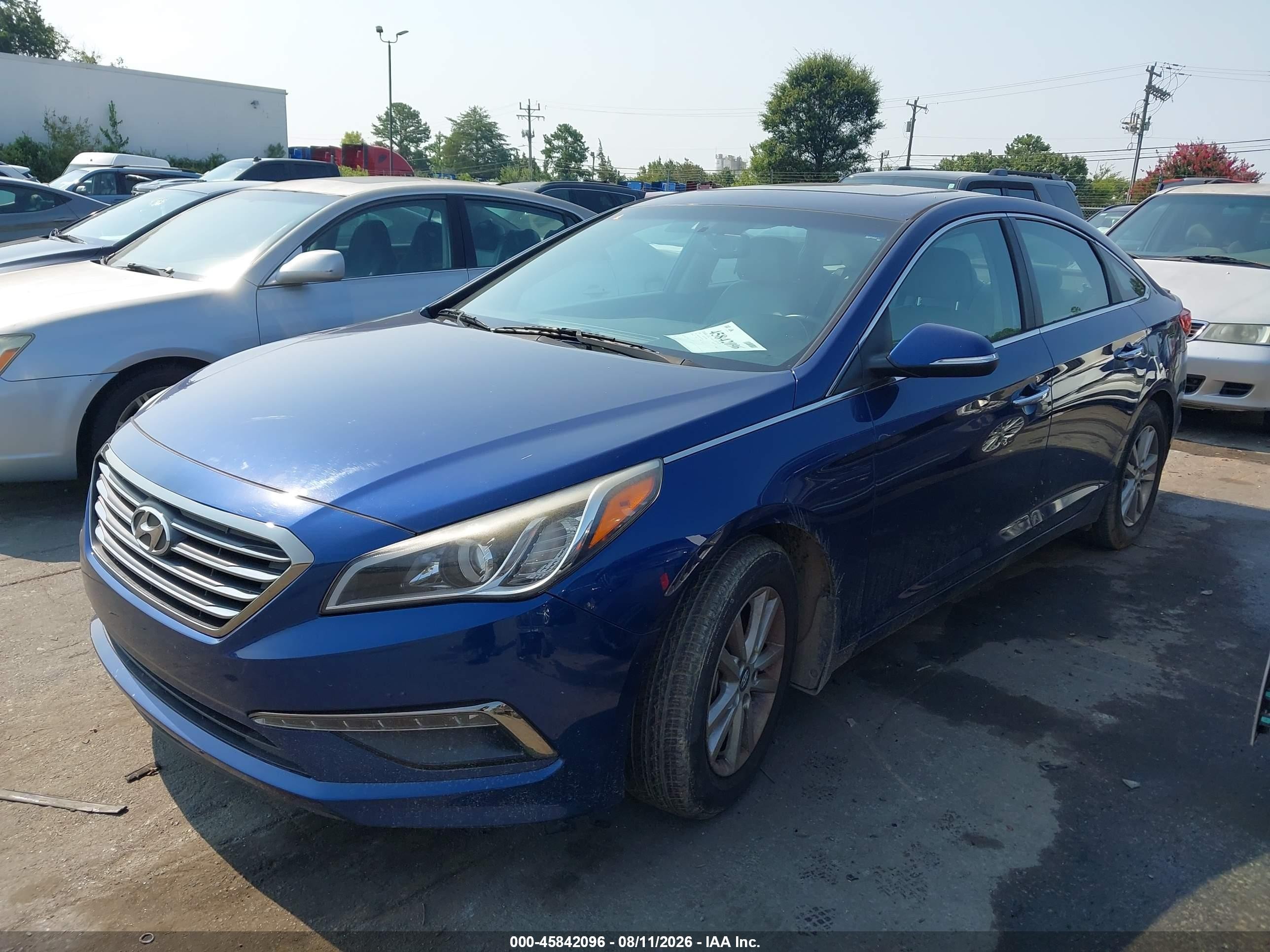 2015 Hyundai Sonata Eco Blue vin: 5NPE24AA6FH152701
