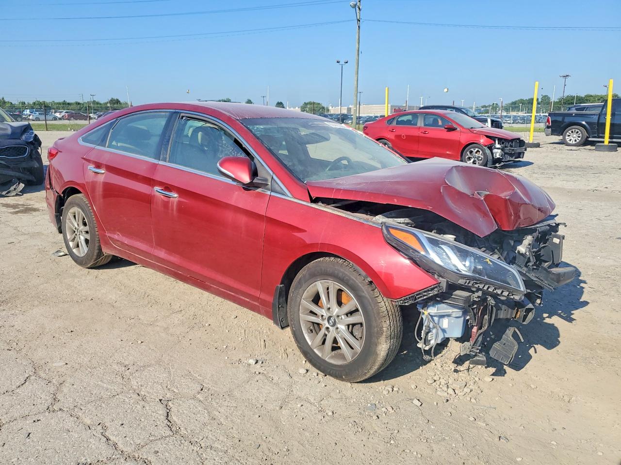 2015 Hyundai Sonata Eco Maroon vin: 5NPE24AA6FH222097