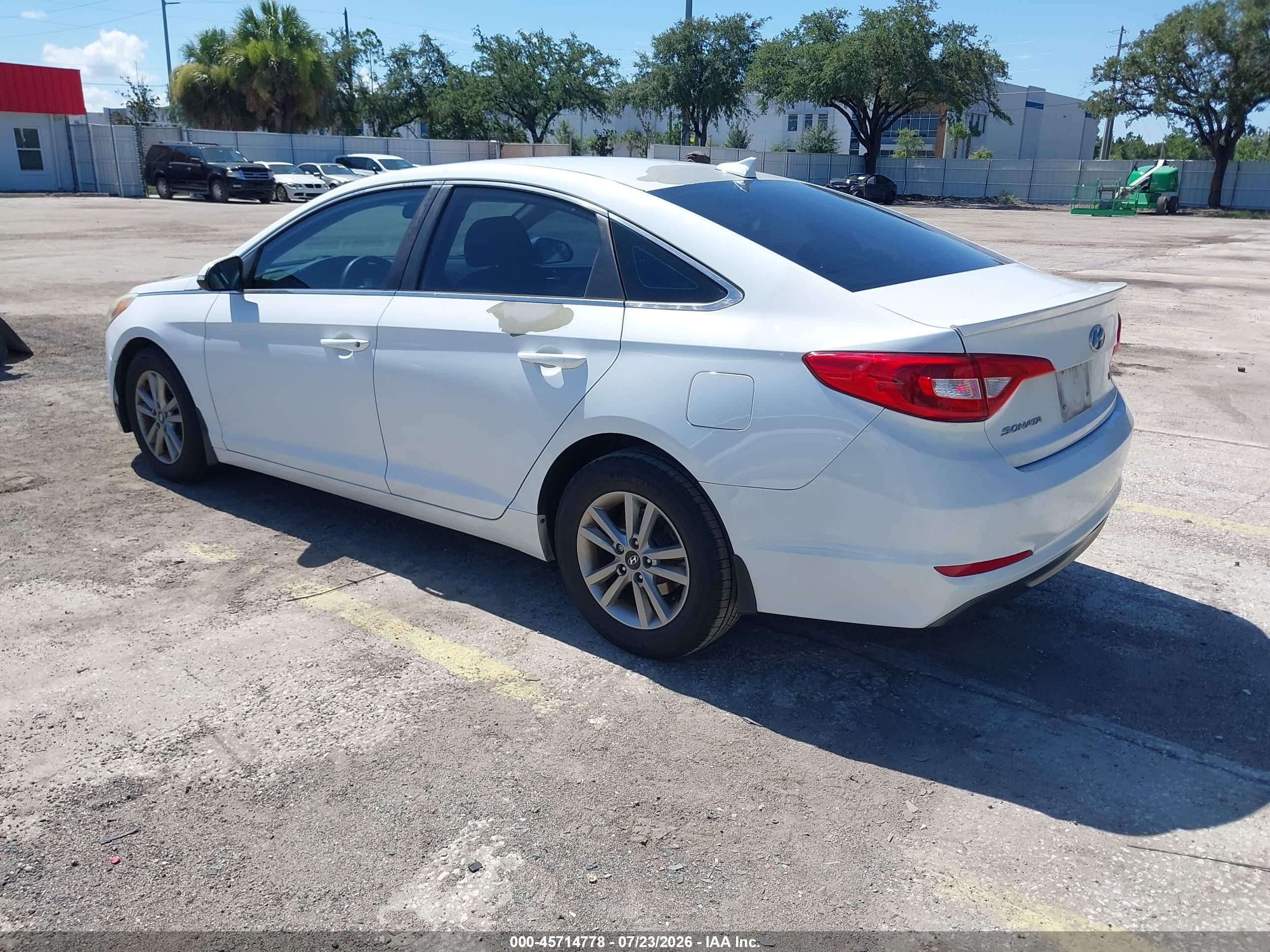 2015 Hyundai Sonata Eco White vin: 5NPE24AA7FH156336