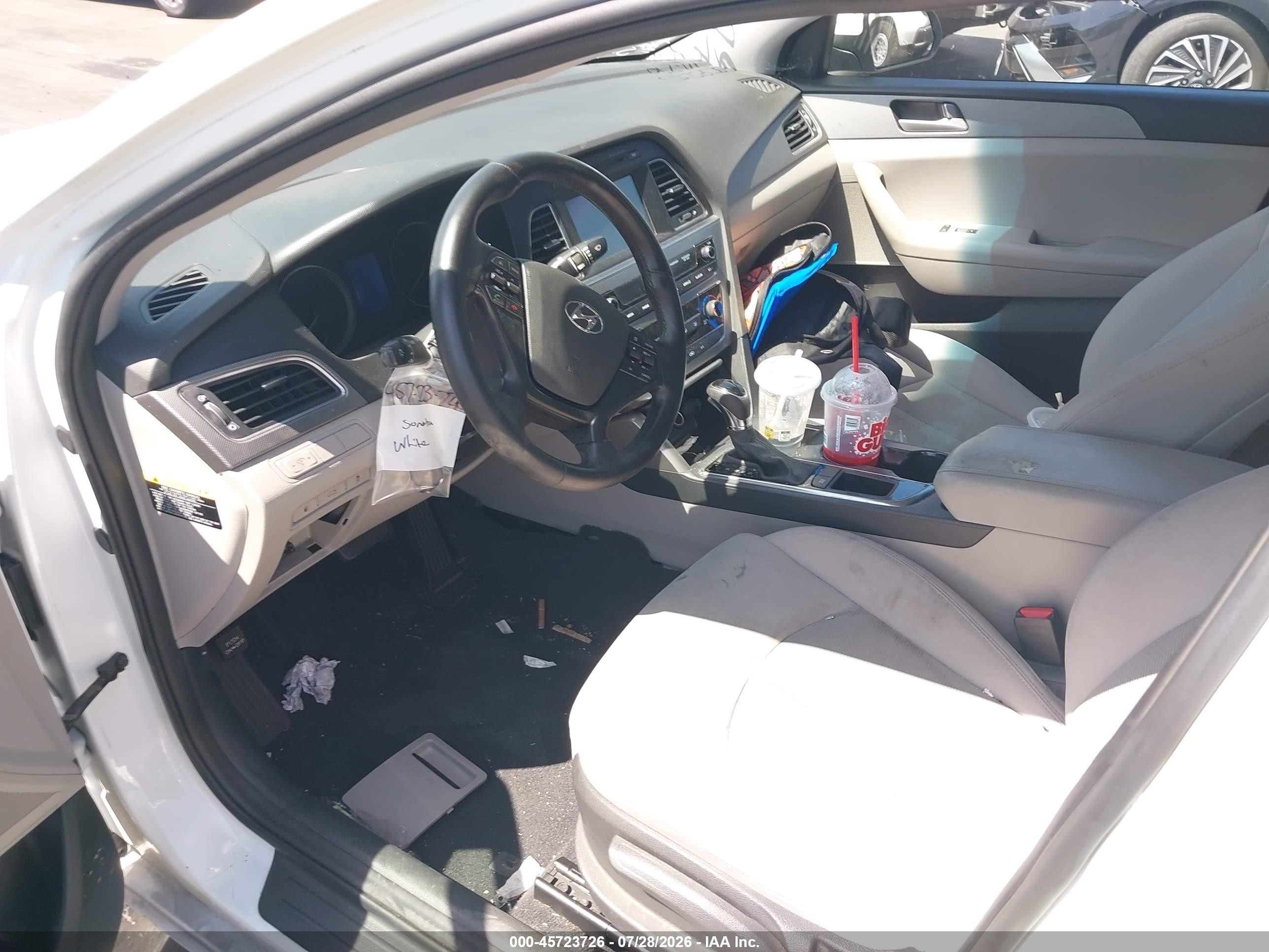 2017 Hyundai Sonata Eco White vin: 5NPE24AA7HH527496