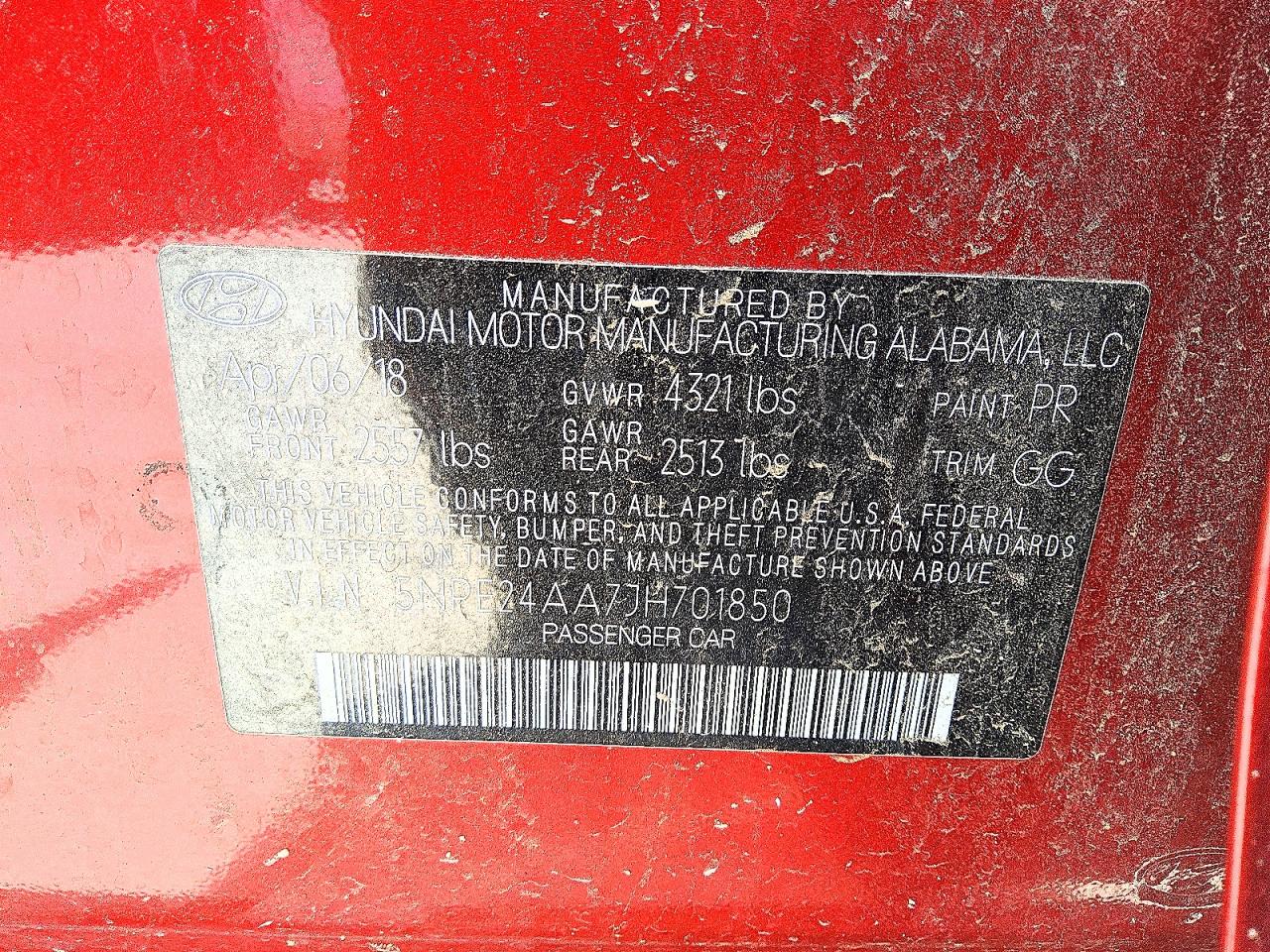 2018 Hyundai Sonata Eco Red vin: 5NPE24AA7JH701850
