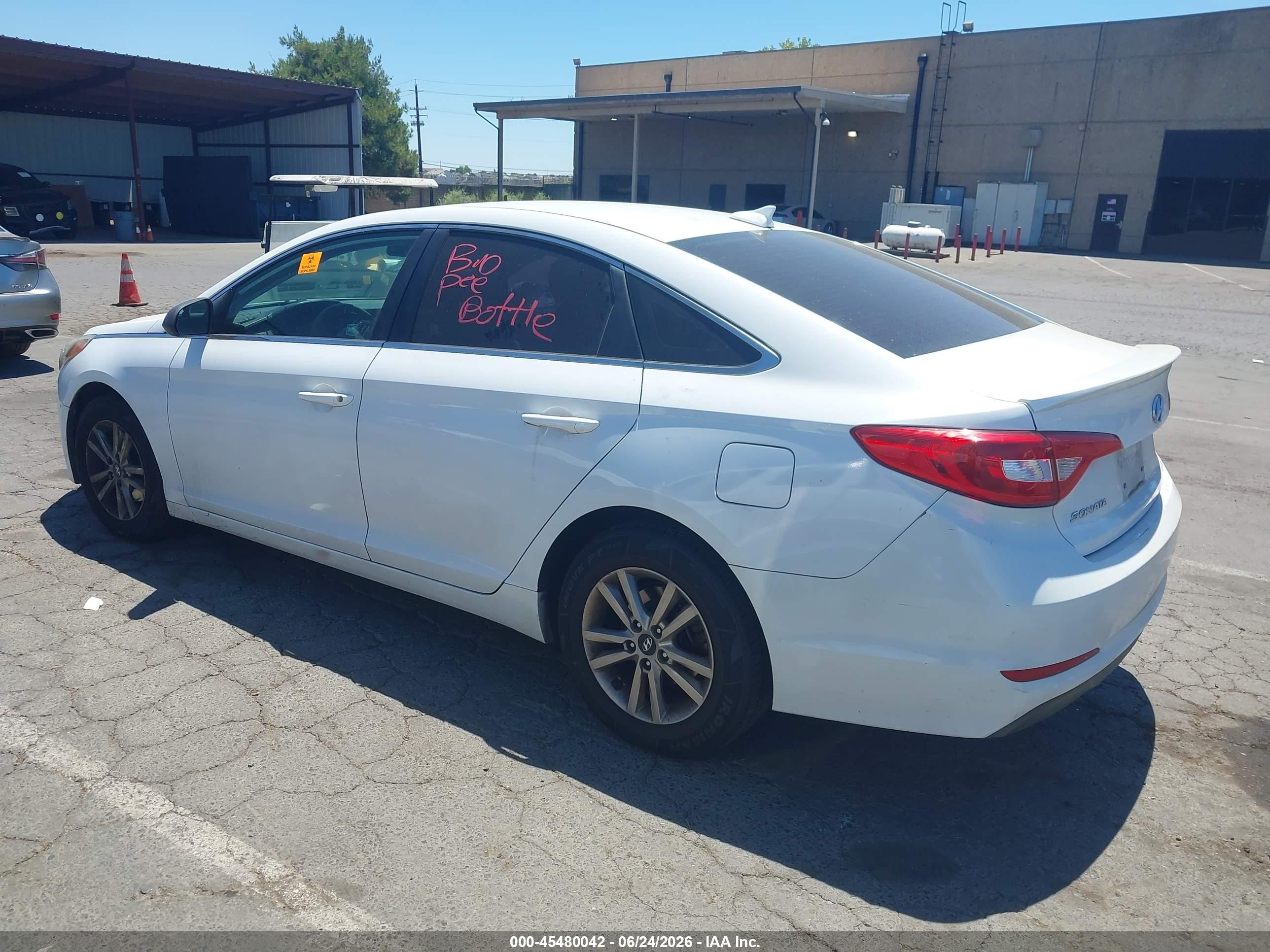 2015 Hyundai Sonata Se White vin: 5NPE24AF0FH004412