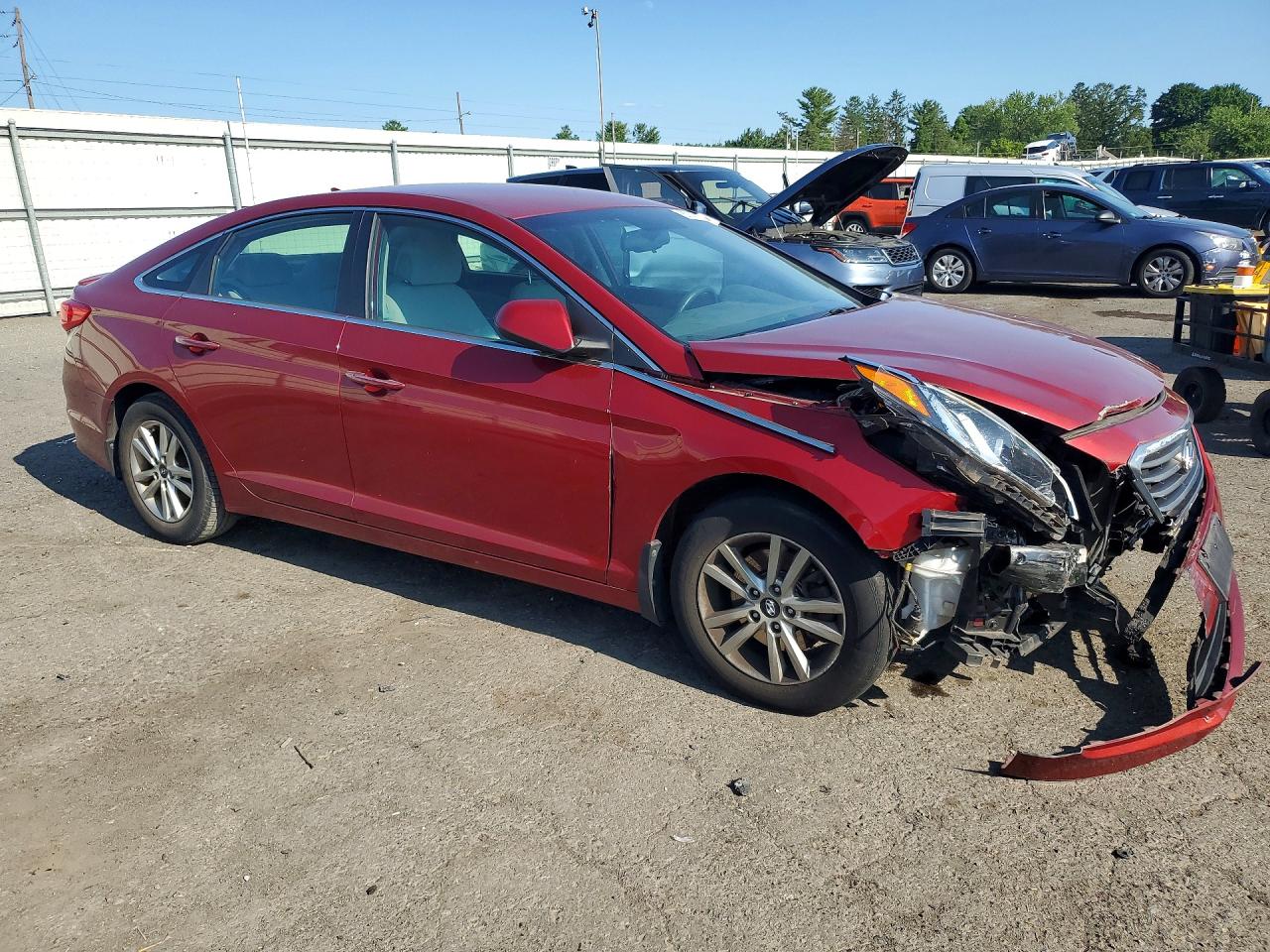 2015 Hyundai Sonata Se Red vin: 5NPE24AF0FH008475