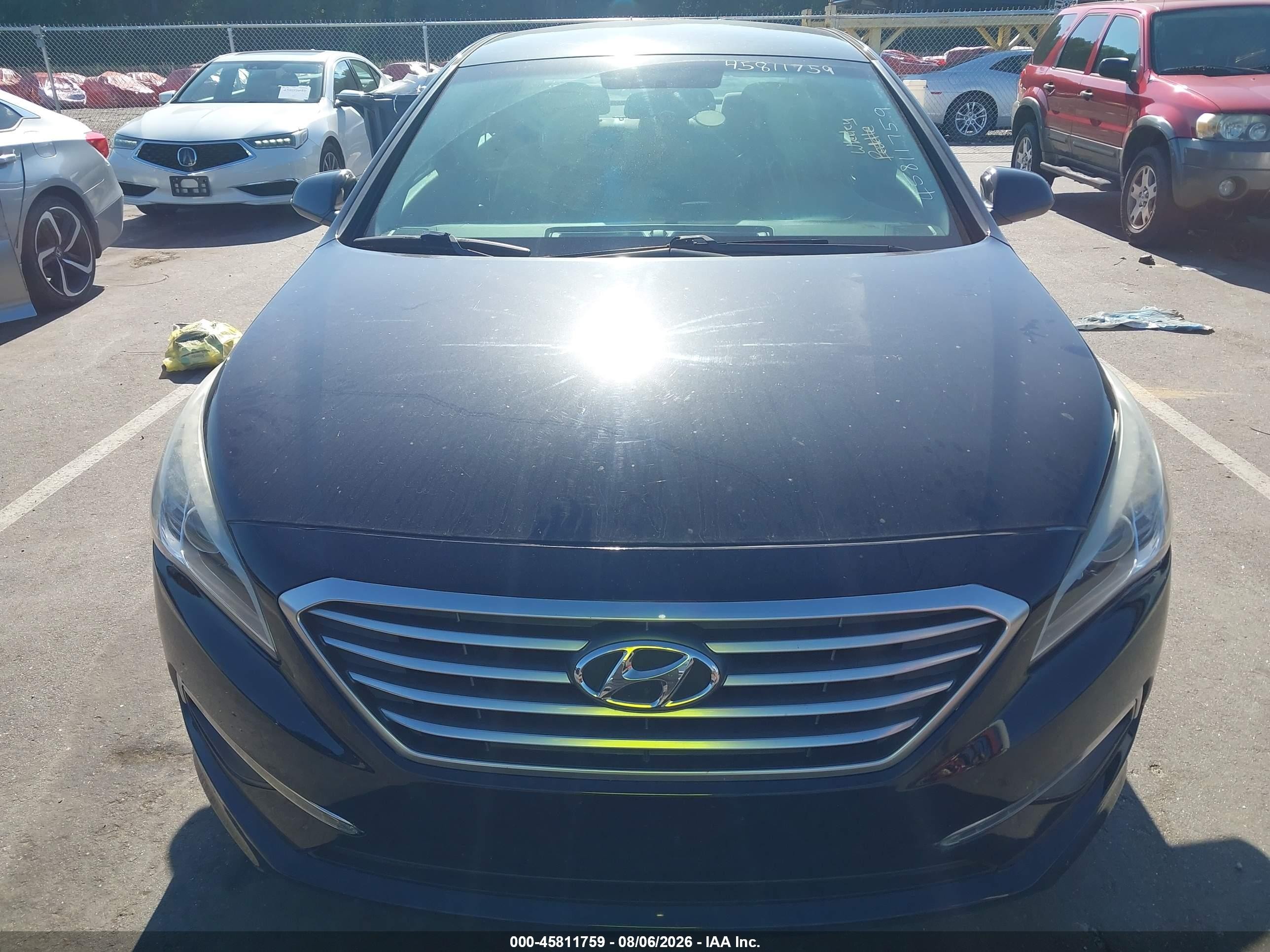 2015 Hyundai Sonata Se Черный vin: 5NPE24AF0FH018441