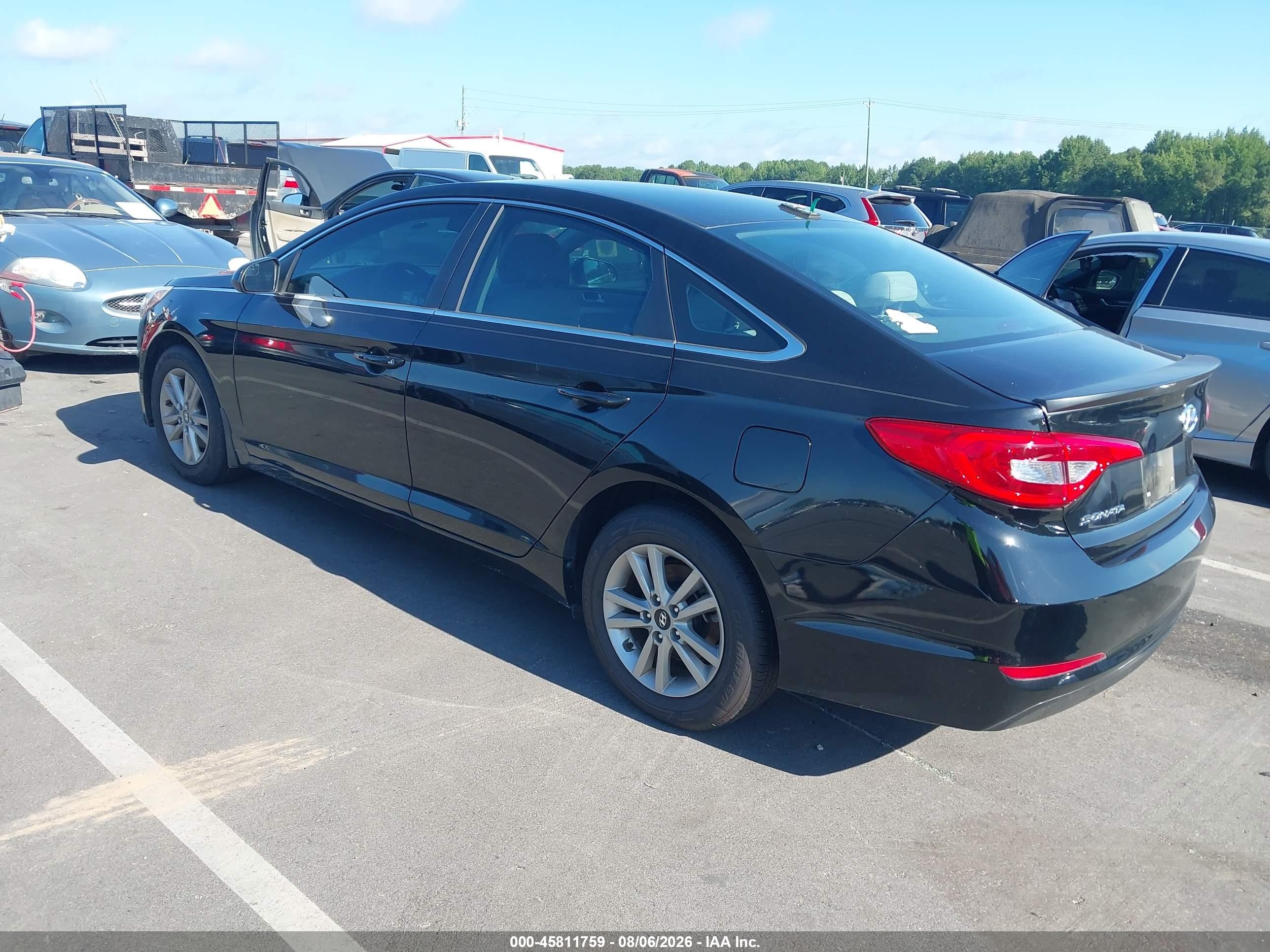 2015 Hyundai Sonata Se Черный vin: 5NPE24AF0FH018441