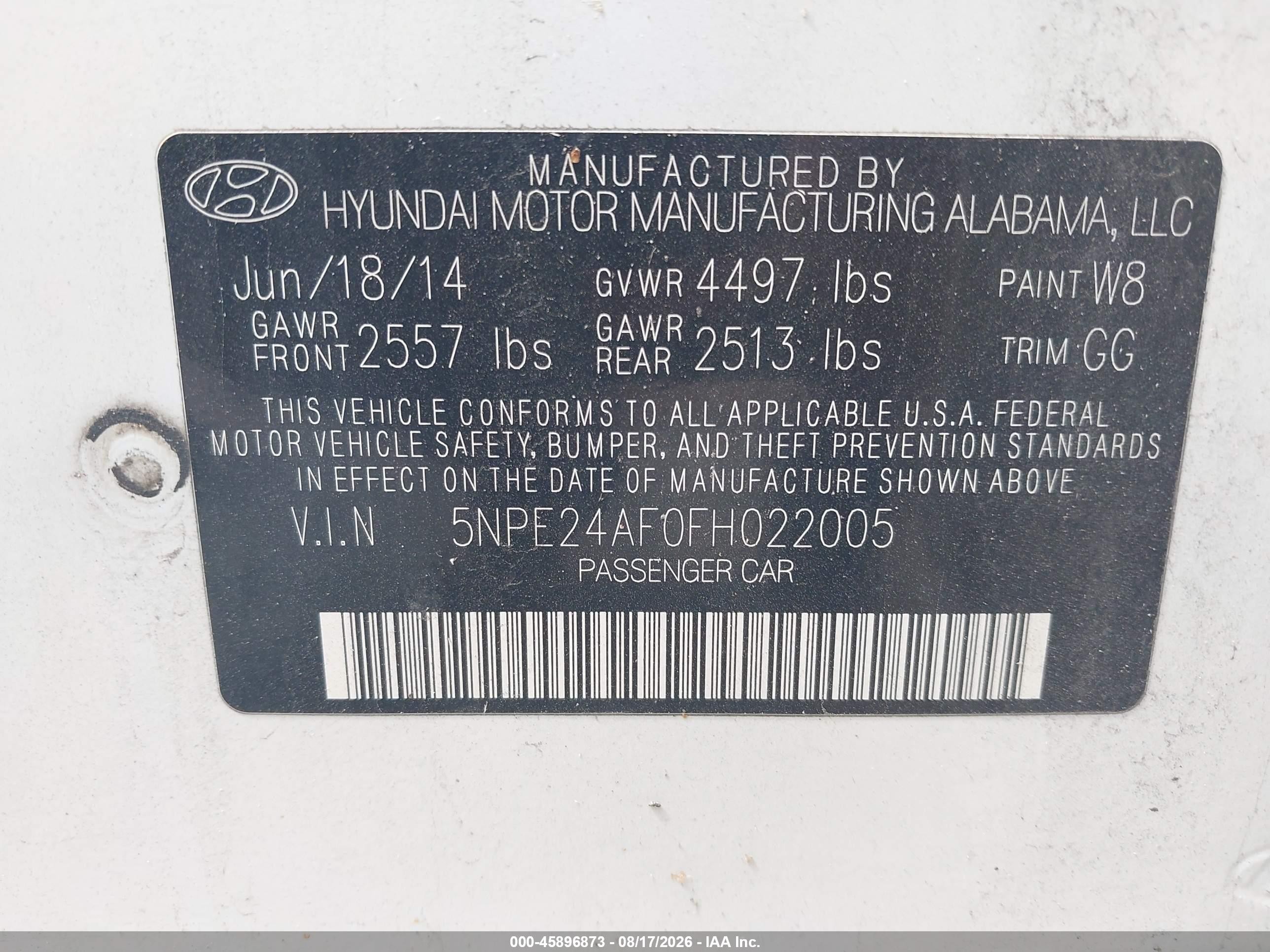 2015 Hyundai Sonata Se Белый vin: 5NPE24AF0FH022005