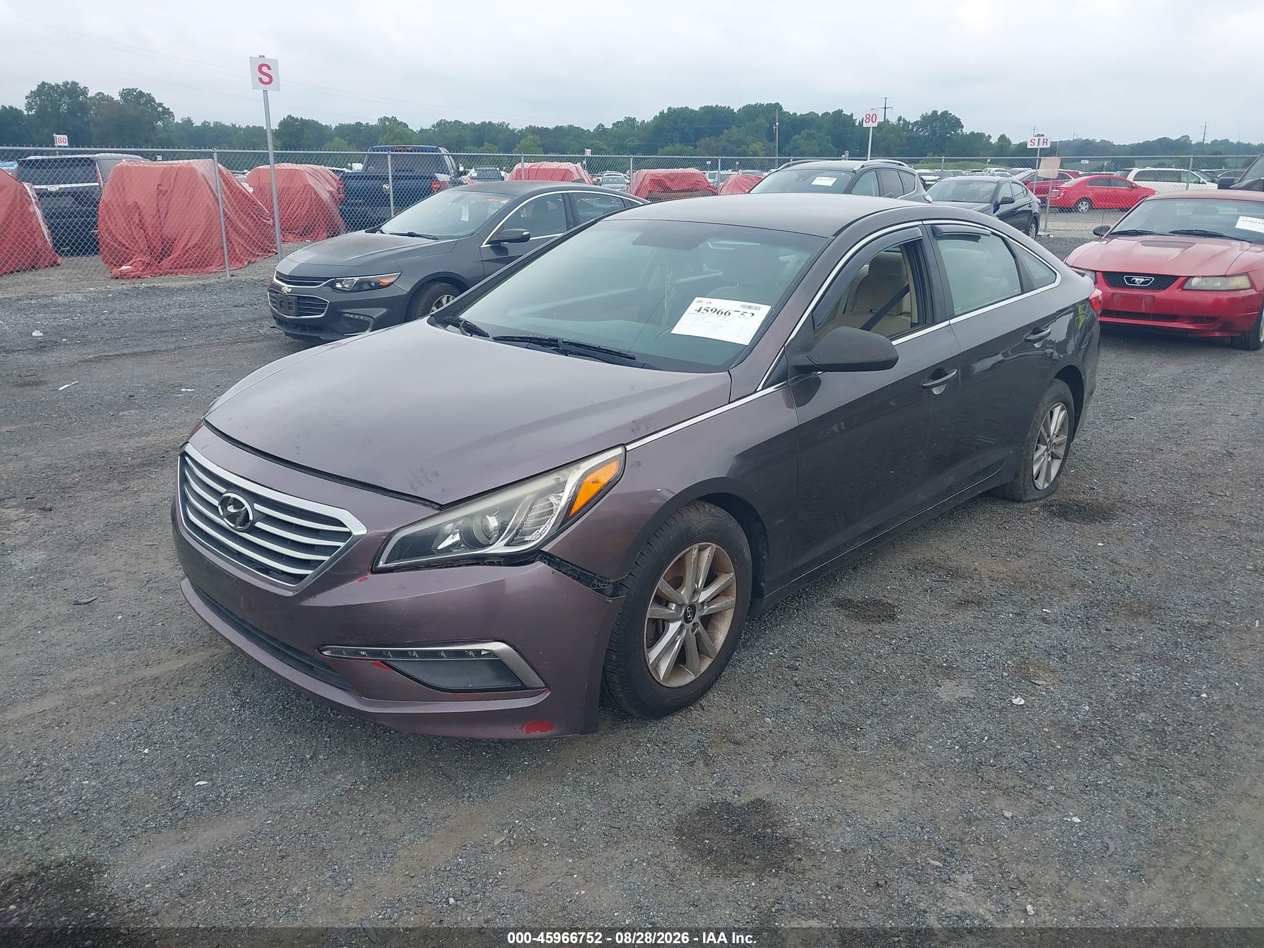 2015 Hyundai Sonata Se Brown vin: 5NPE24AF0FH027768