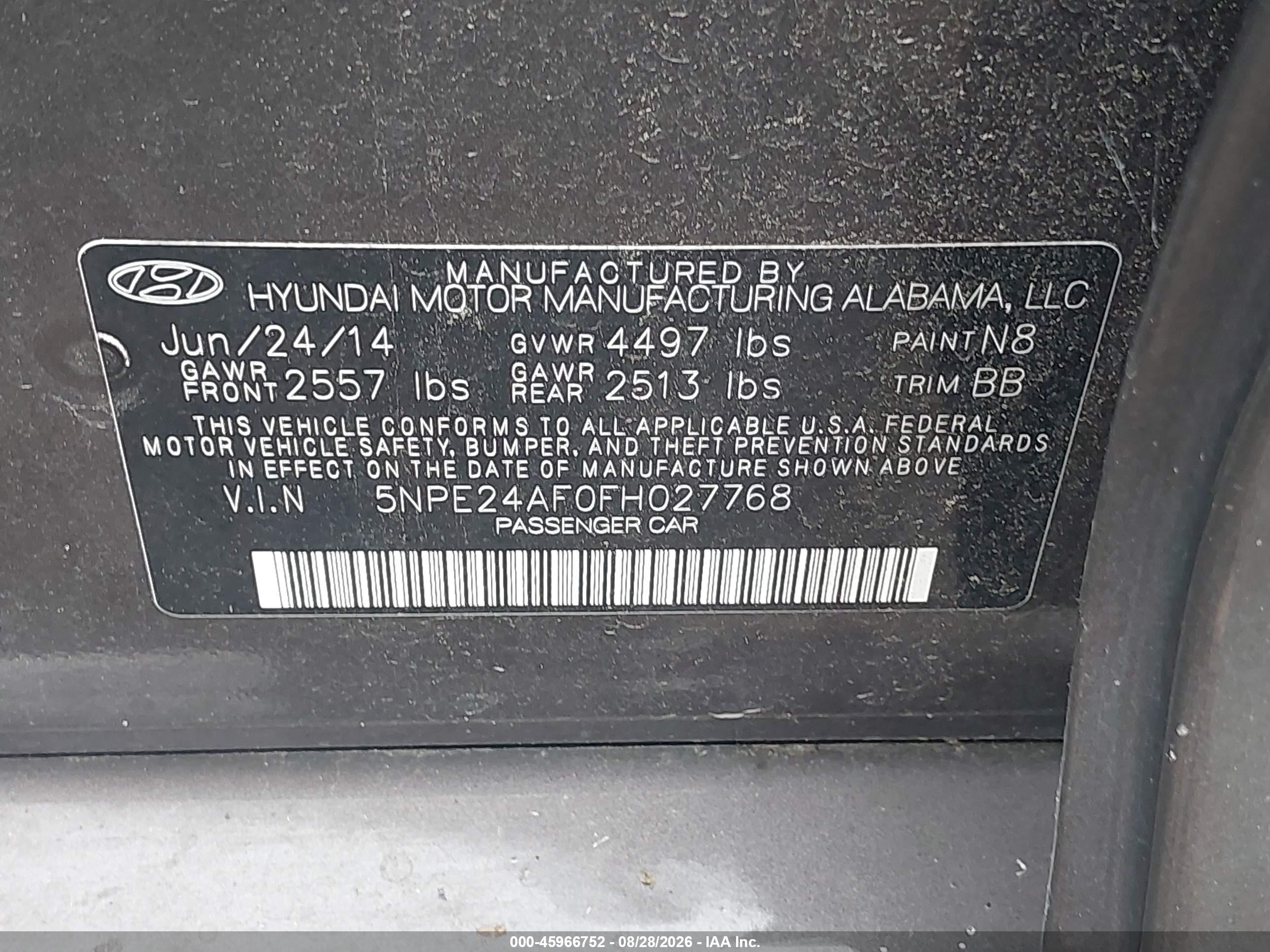 2015 Hyundai Sonata Se Brown vin: 5NPE24AF0FH027768