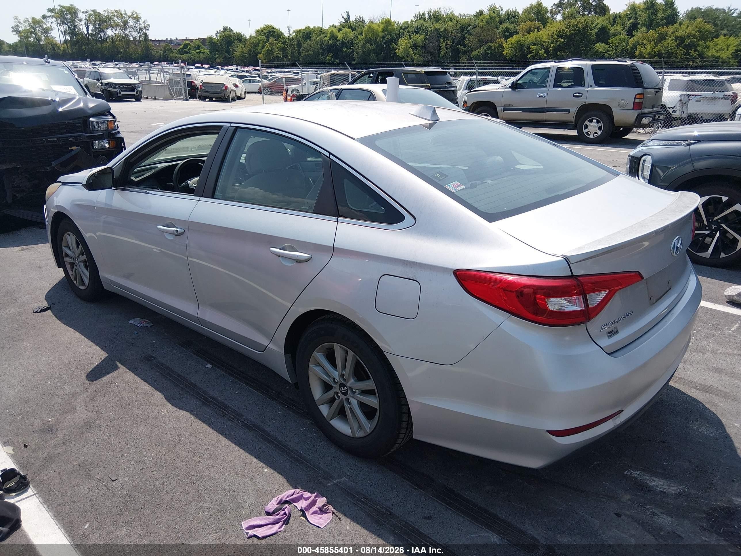 2015 Hyundai Sonata Se Gray vin: 5NPE24AF0FH058048
