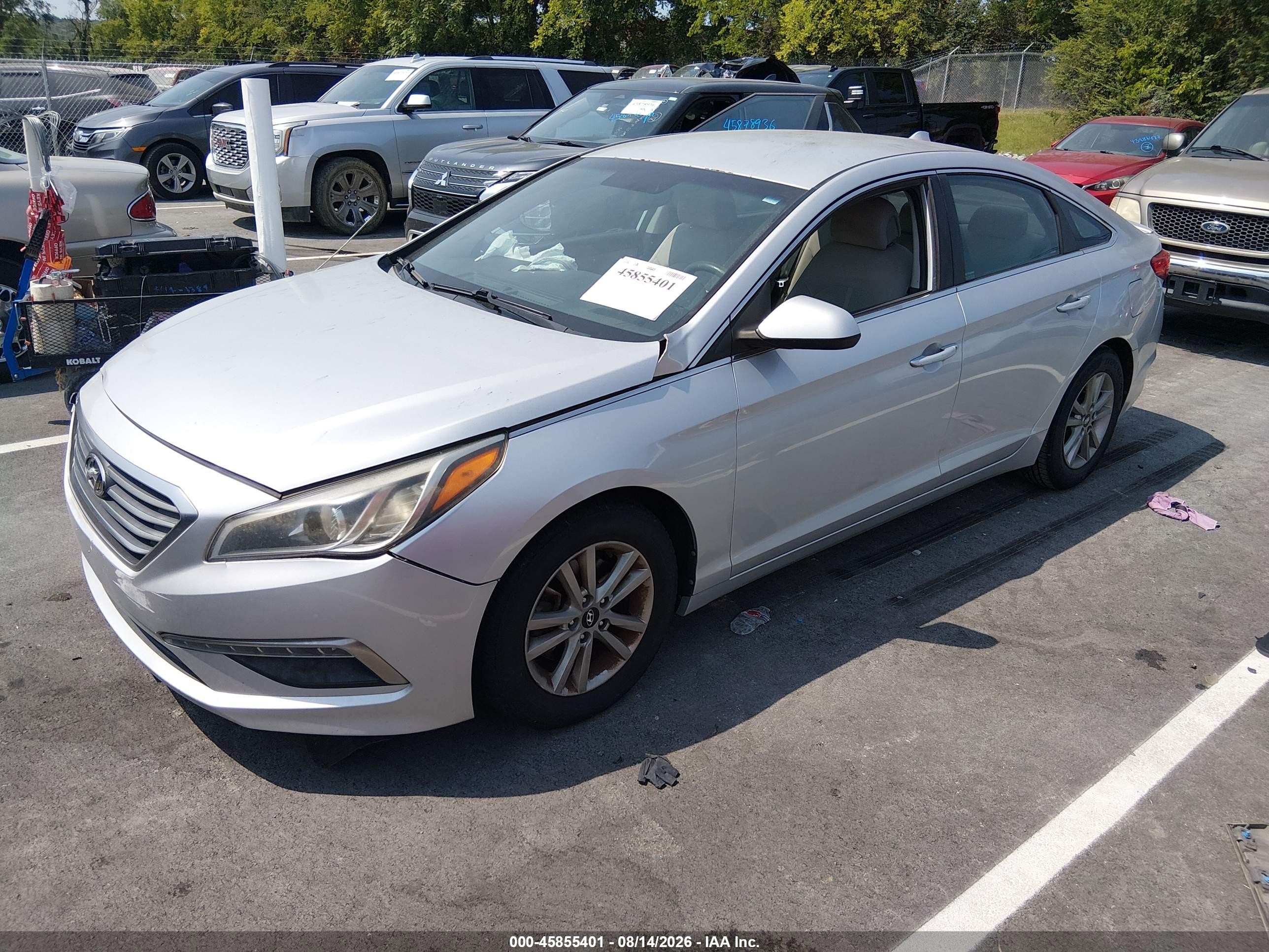 2015 Hyundai Sonata Se Gray vin: 5NPE24AF0FH058048