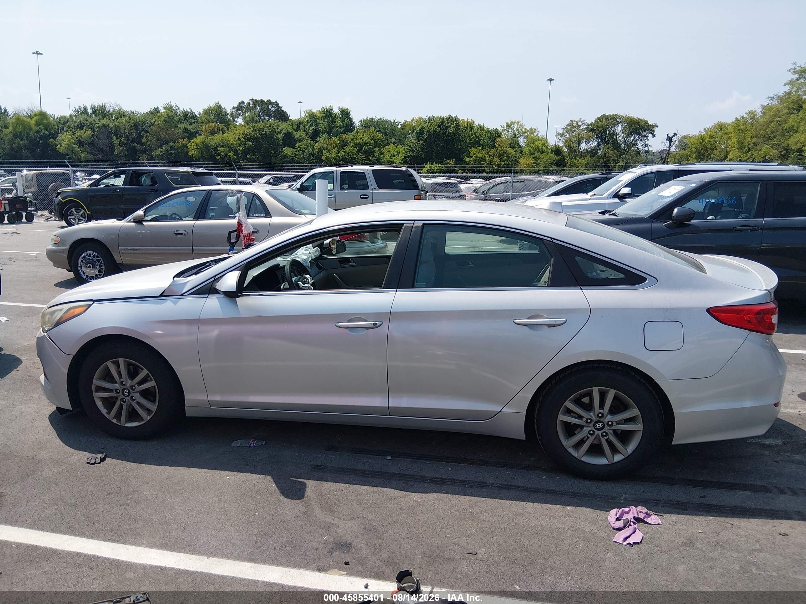 2015 Hyundai Sonata Se Gray vin: 5NPE24AF0FH058048