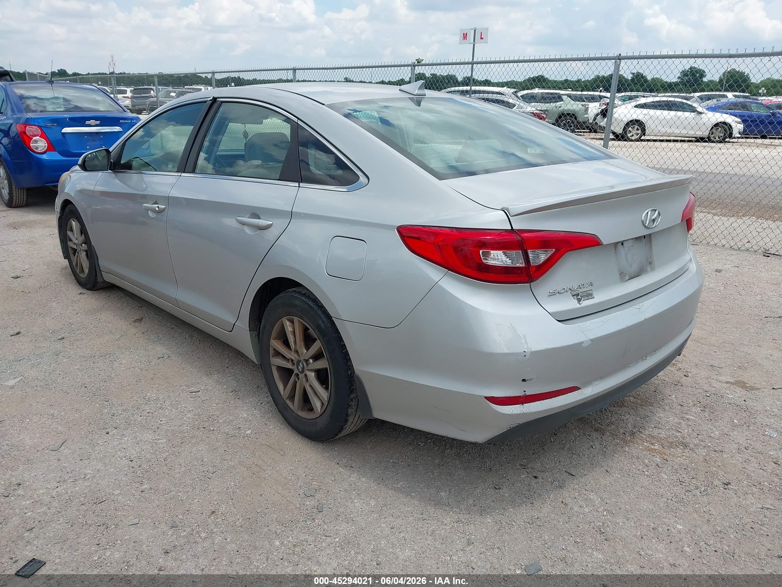 2015 Hyundai Sonata Se Silver vin: 5NPE24AF0FH093379