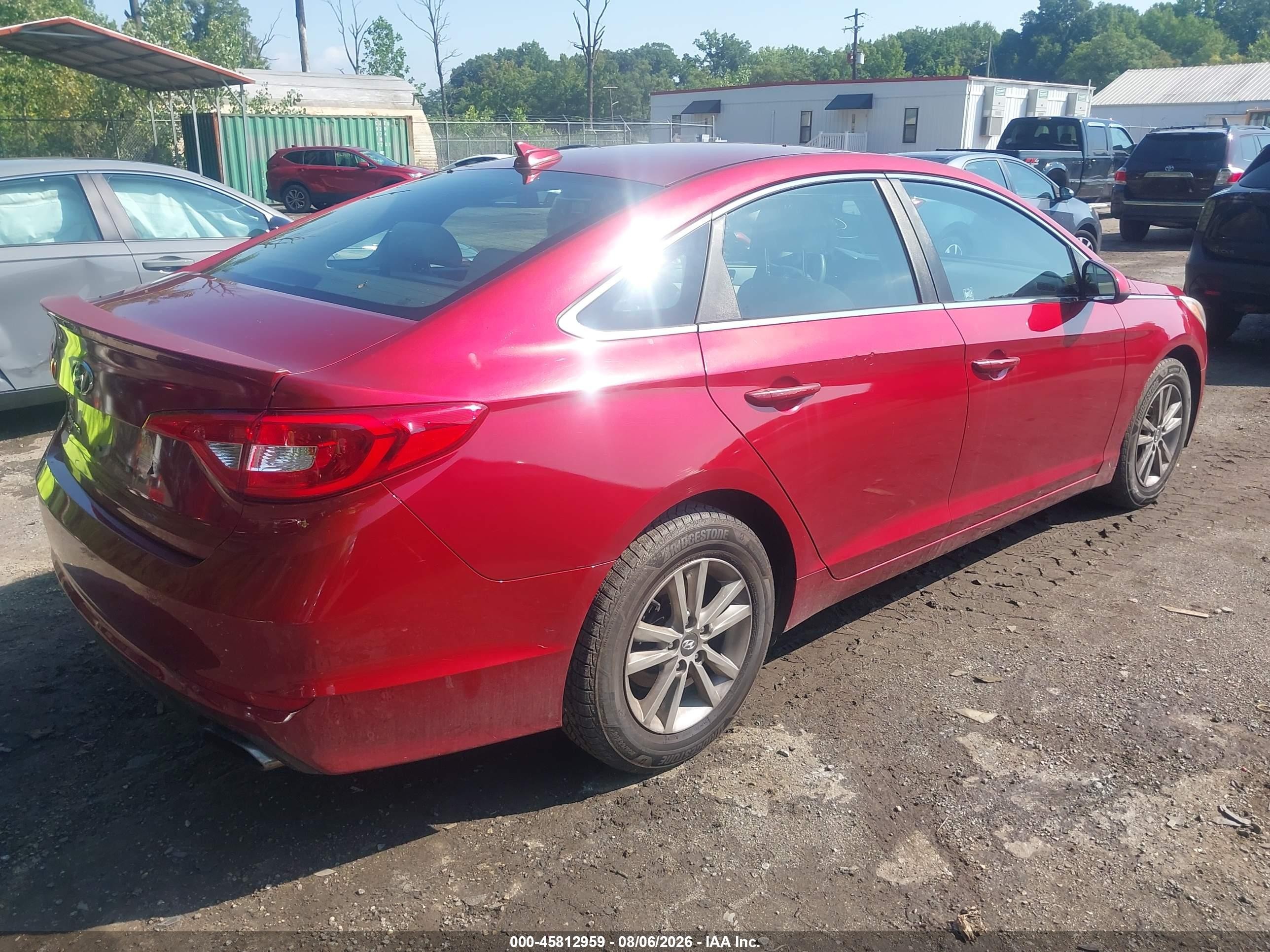 2015 Hyundai Sonata Se Red vin: 5NPE24AF0FH137834