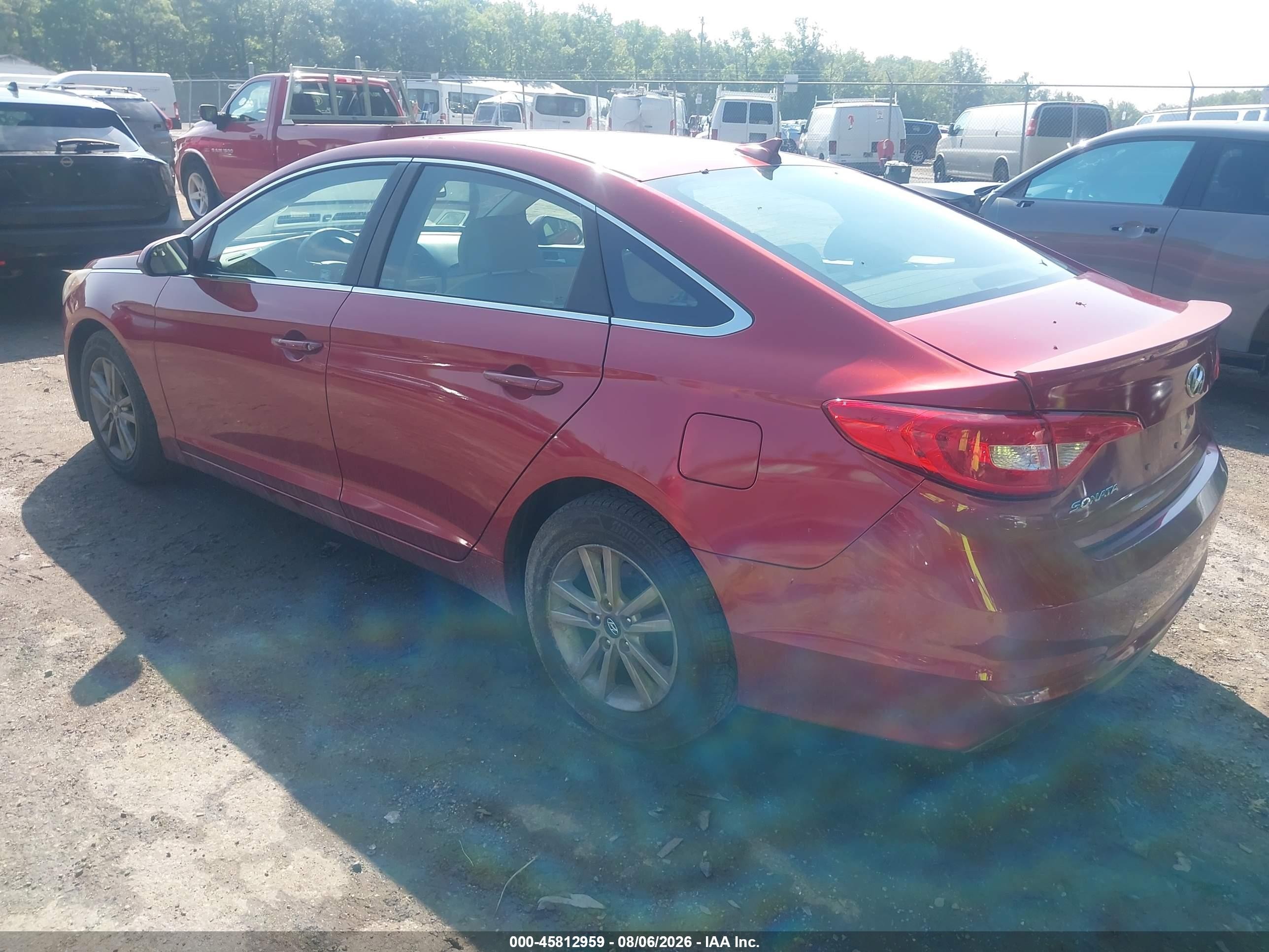 2015 Hyundai Sonata Se Red vin: 5NPE24AF0FH137834