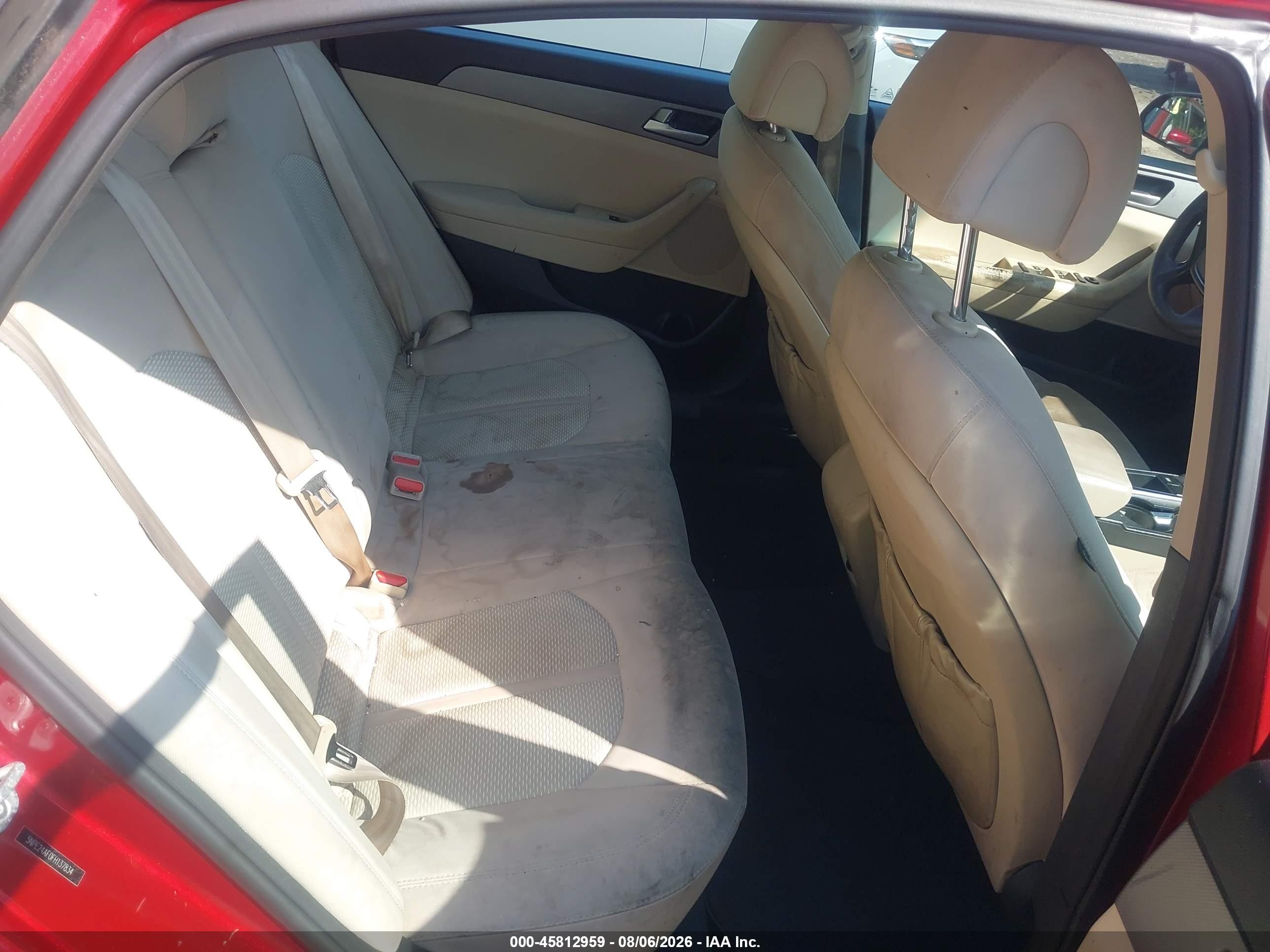 2015 Hyundai Sonata Se Red vin: 5NPE24AF0FH137834