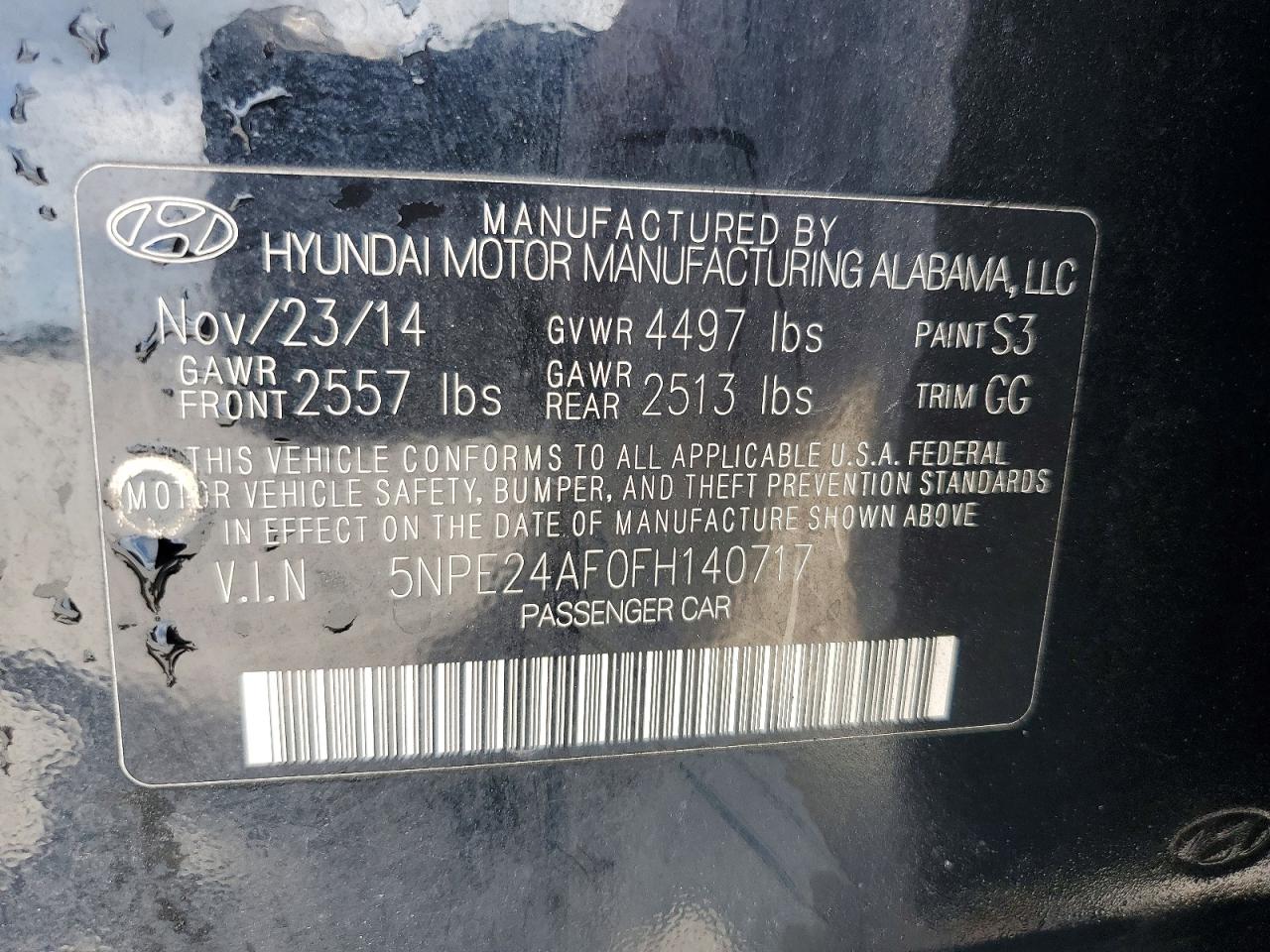 2015 Hyundai Sonata Se Black vin: 5NPE24AF0FH140717