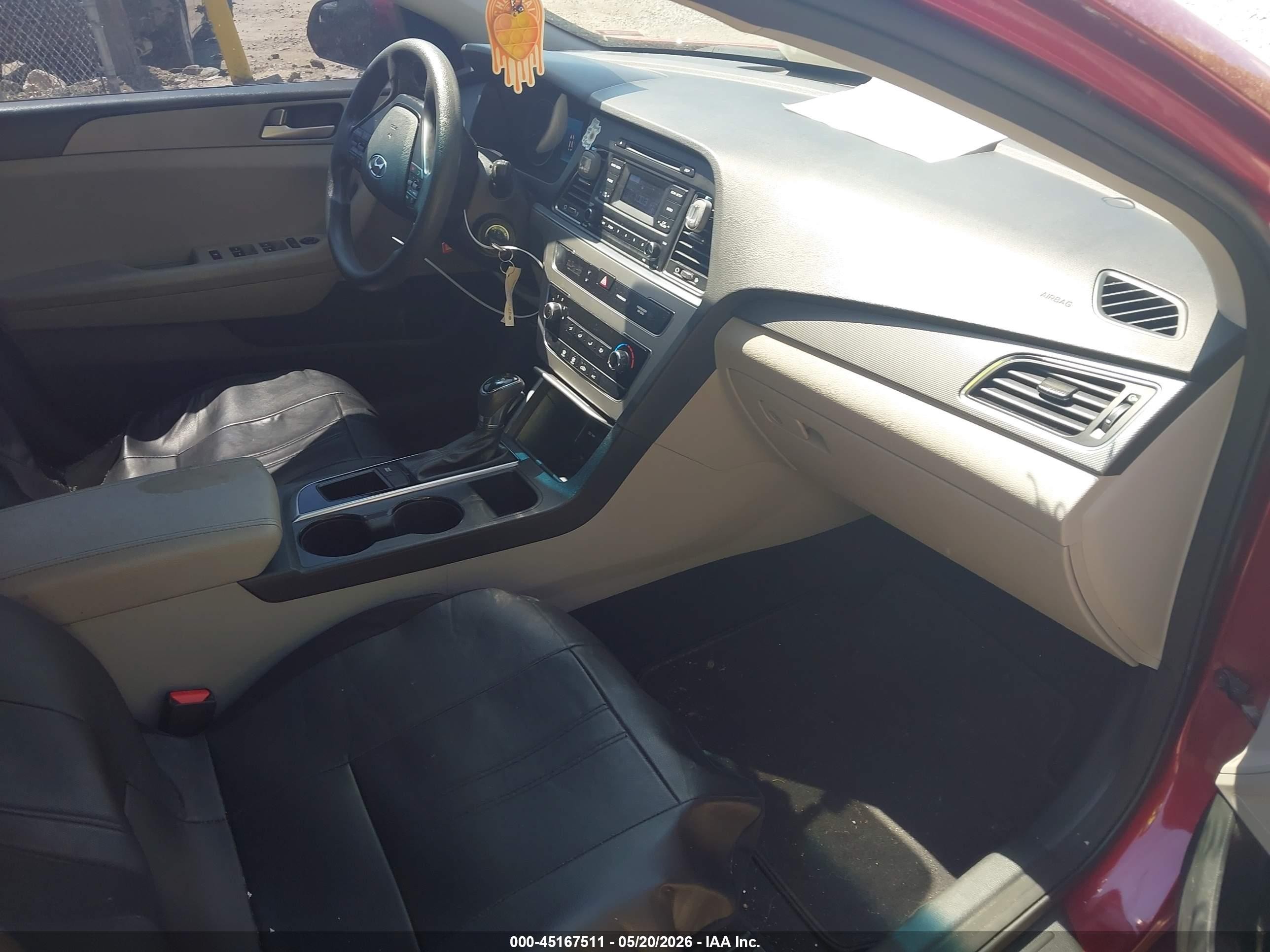 2015 Hyundai Sonata Se Red vin: 5NPE24AF0FH143049
