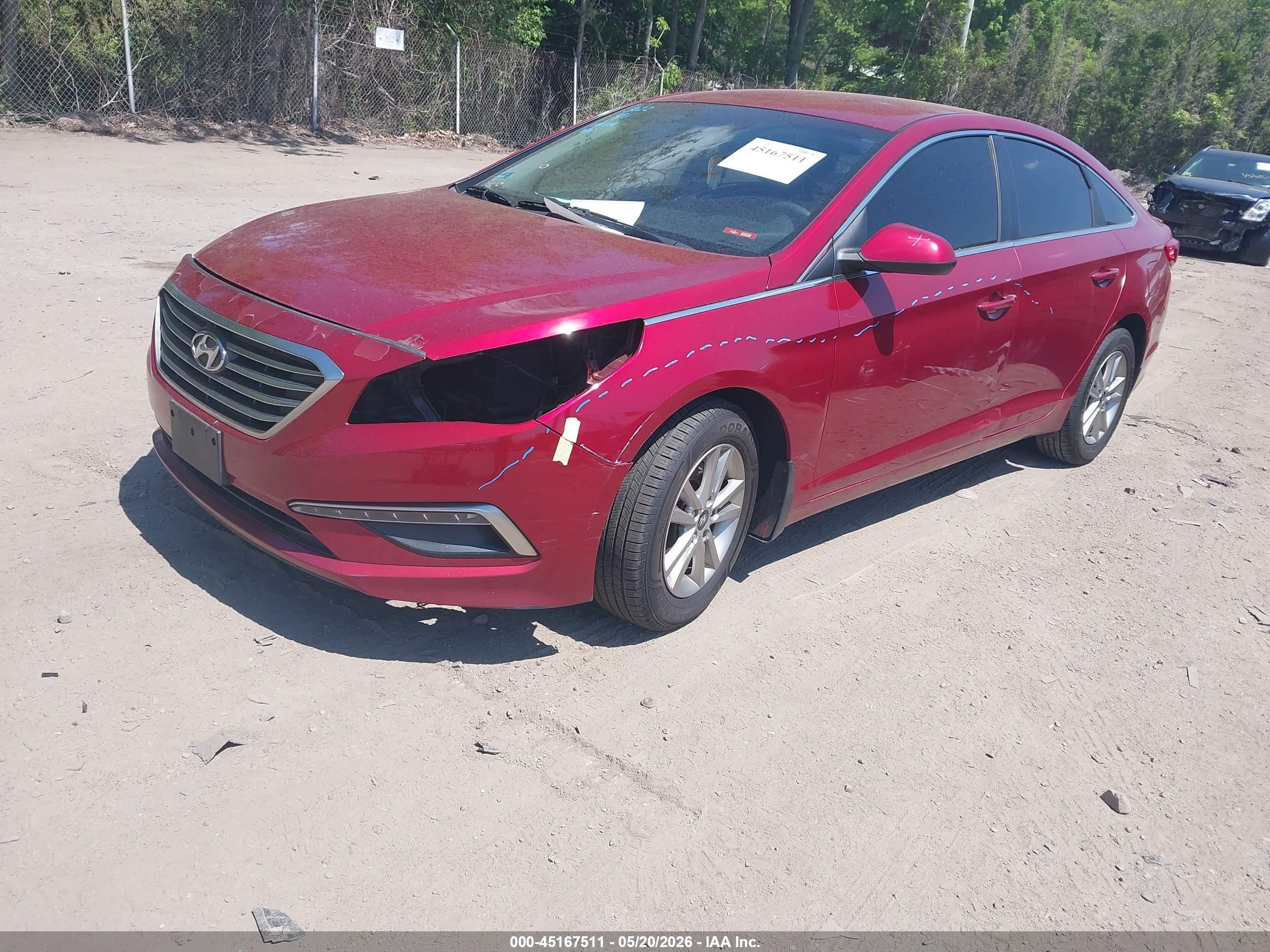 2015 Hyundai Sonata Se Red vin: 5NPE24AF0FH143049