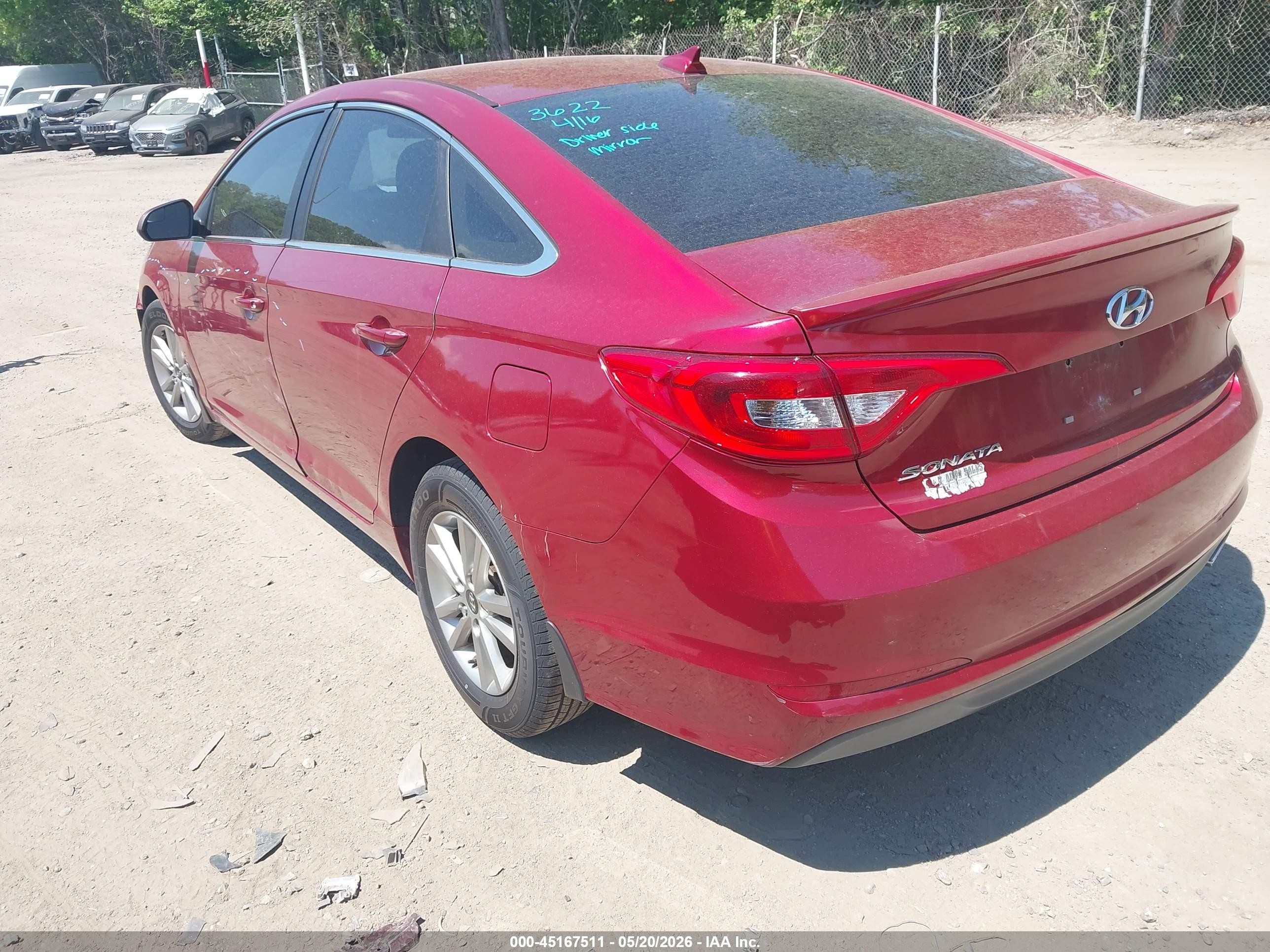 2015 Hyundai Sonata Se Red vin: 5NPE24AF0FH143049