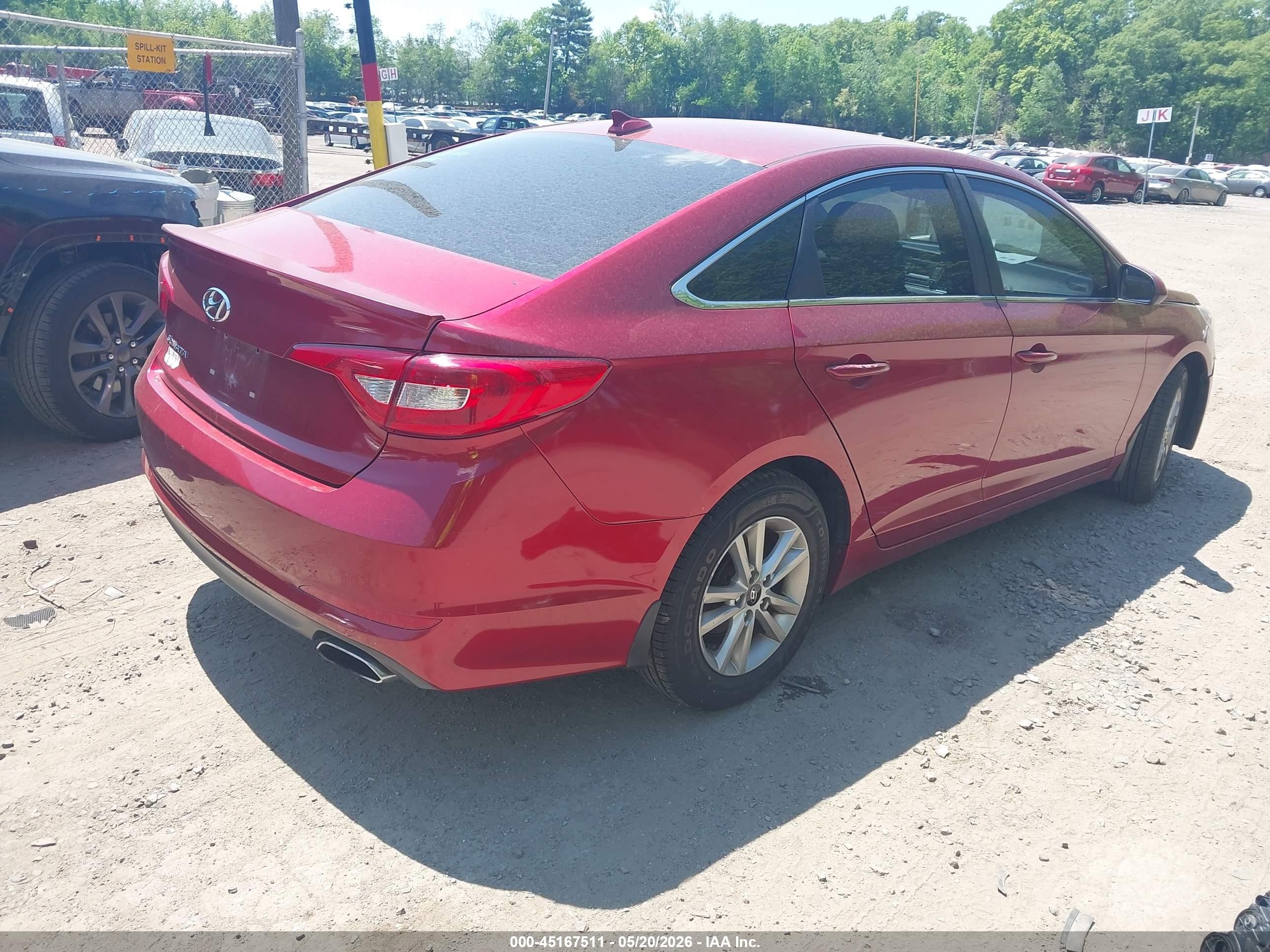2015 Hyundai Sonata Se Red vin: 5NPE24AF0FH143049
