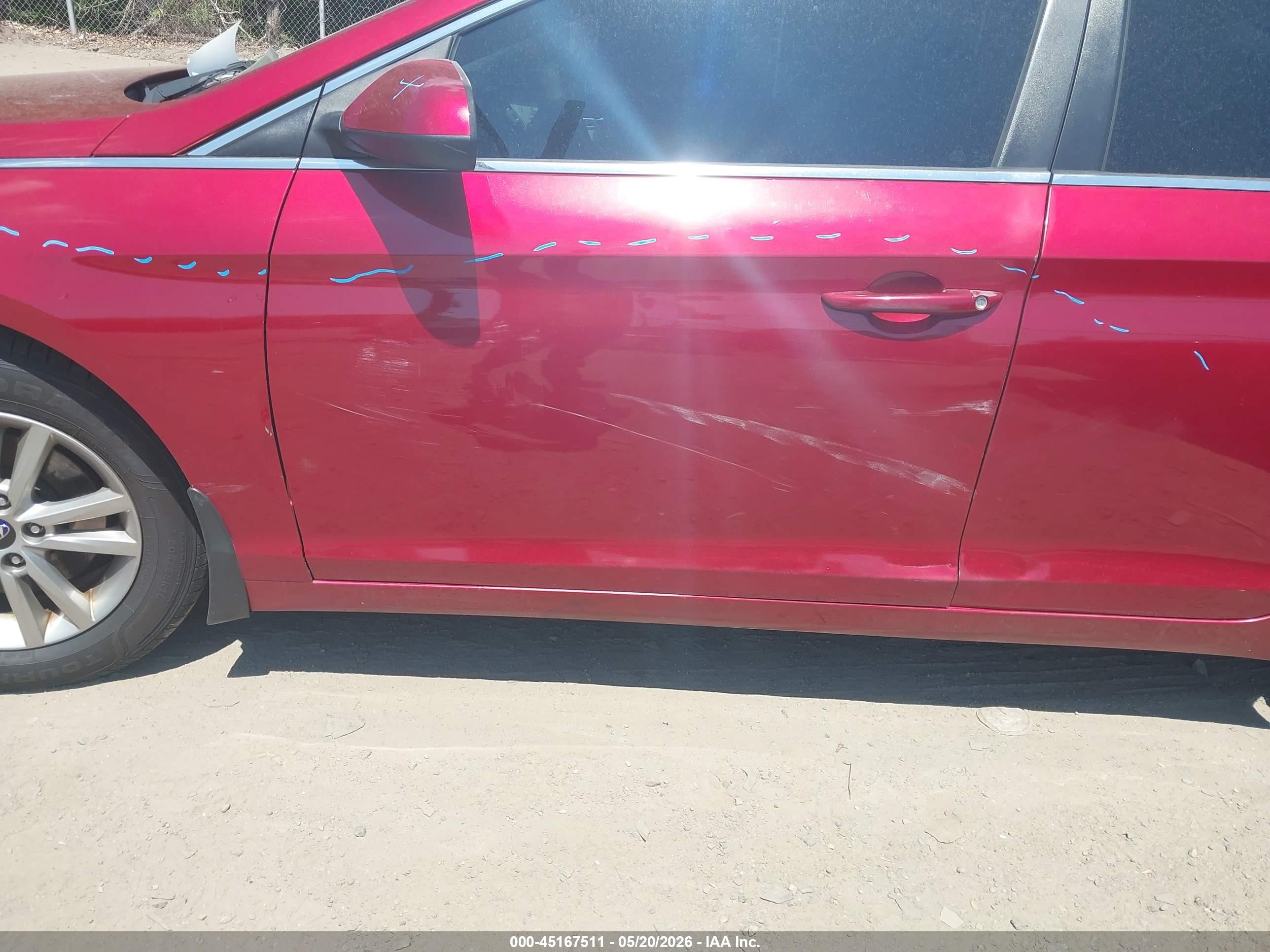 2015 Hyundai Sonata Se Red vin: 5NPE24AF0FH143049