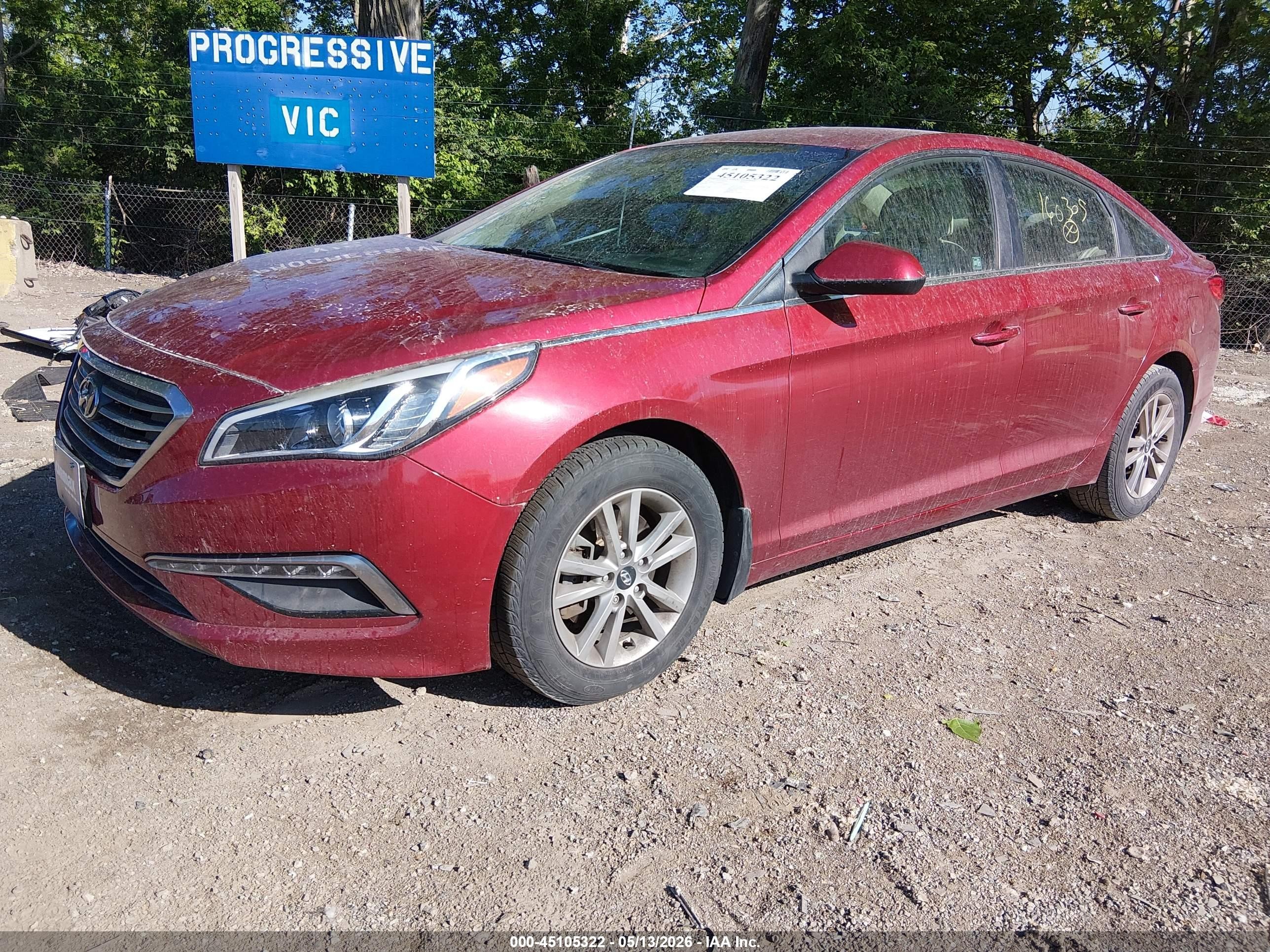 2015 Hyundai Sonata Se Red vin: 5NPE24AF0FH160305