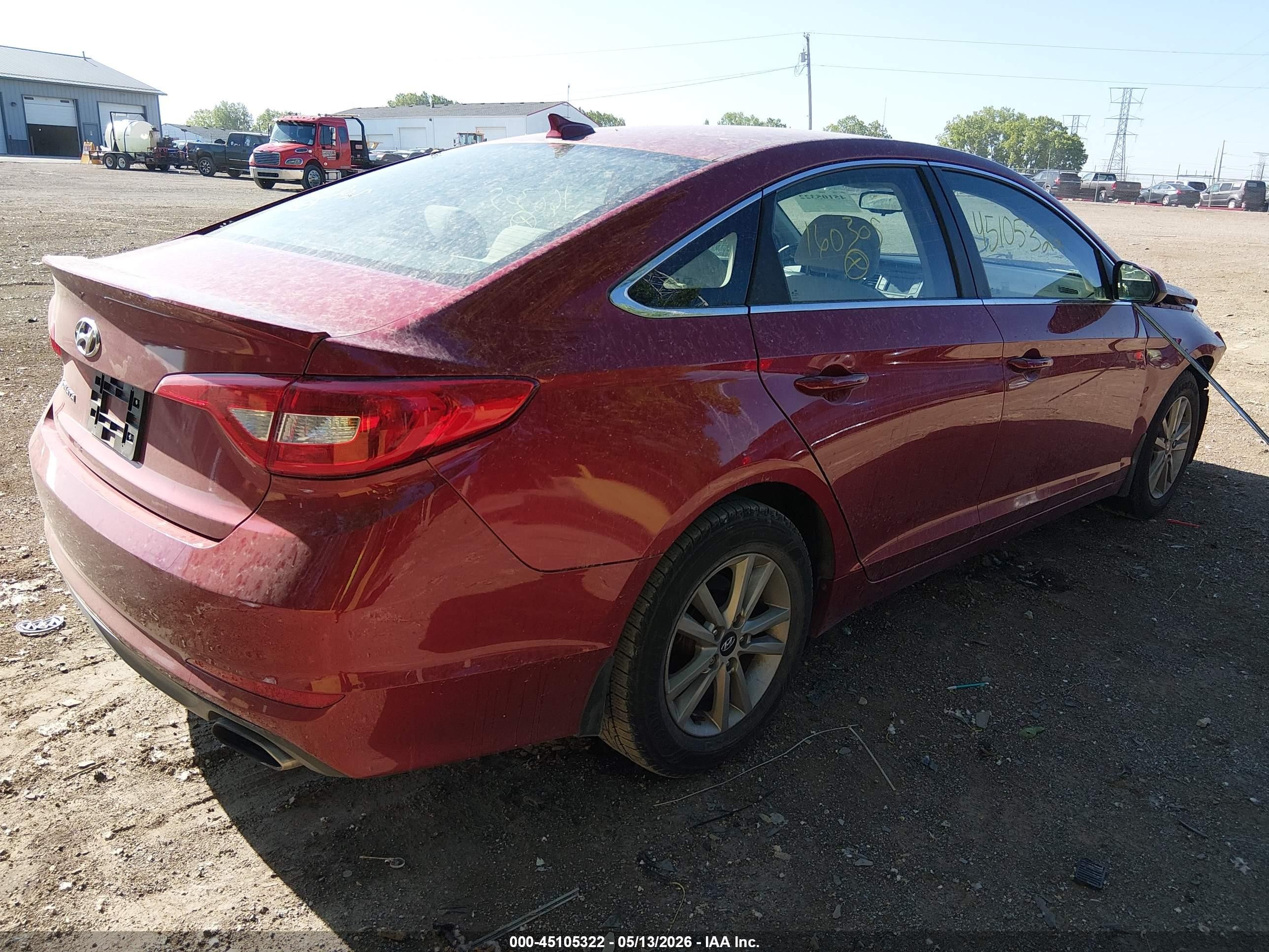 2015 Hyundai Sonata Se Red vin: 5NPE24AF0FH160305