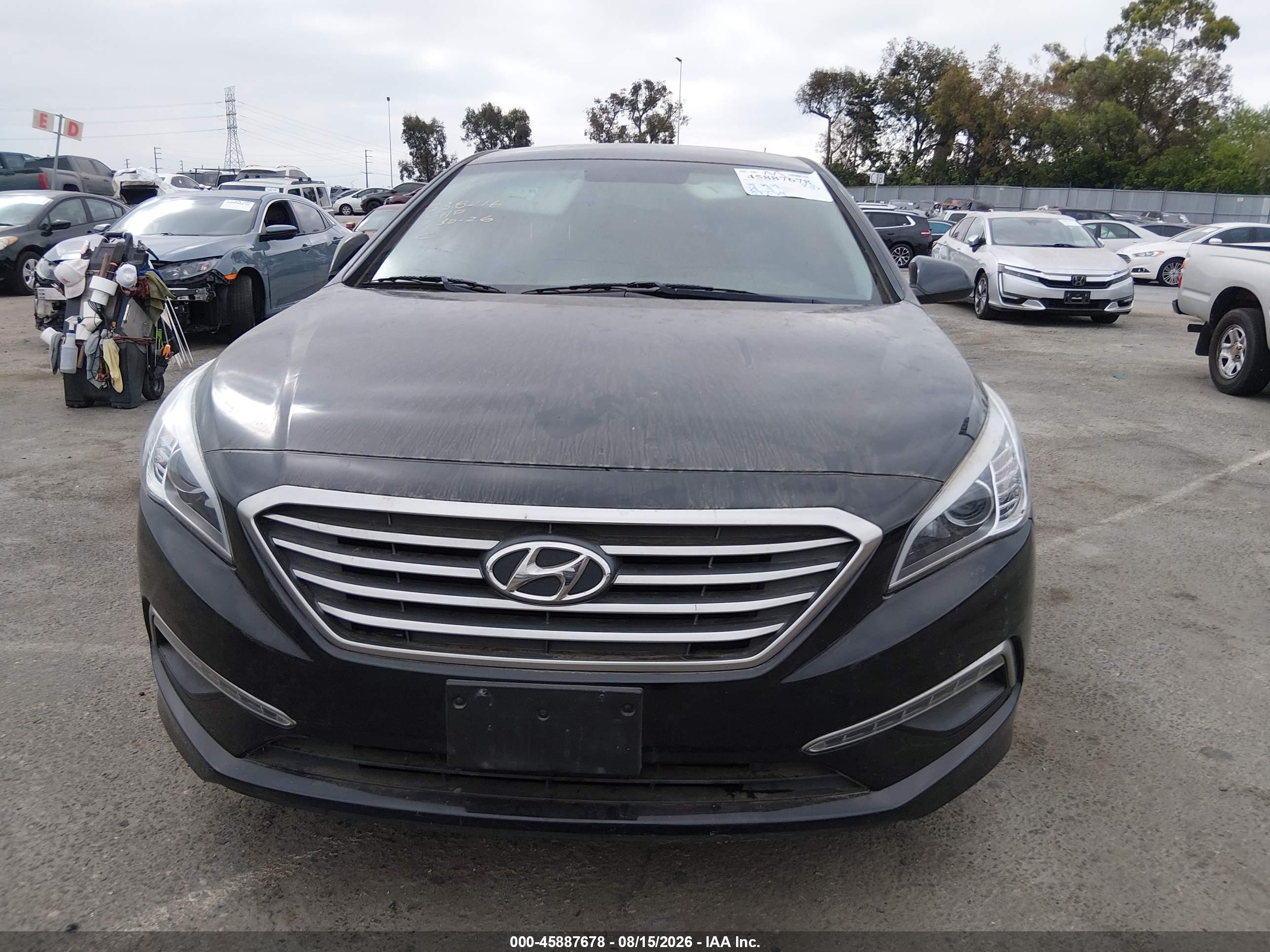 2015 Hyundai Sonata Se Черный vin: 5NPE24AF0FH163057
