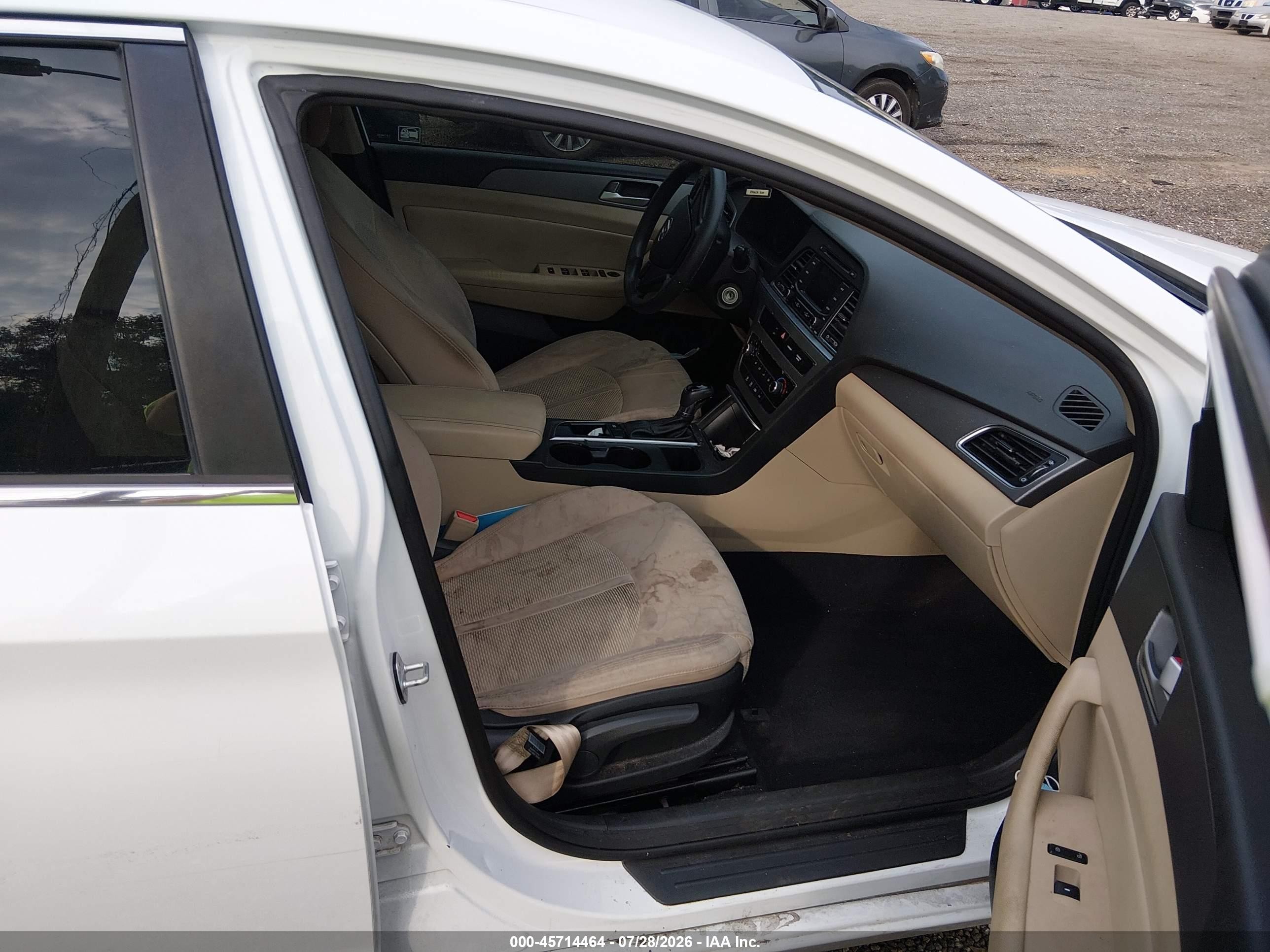 2015 Hyundai Sonata Se White vin: 5NPE24AF0FH167318
