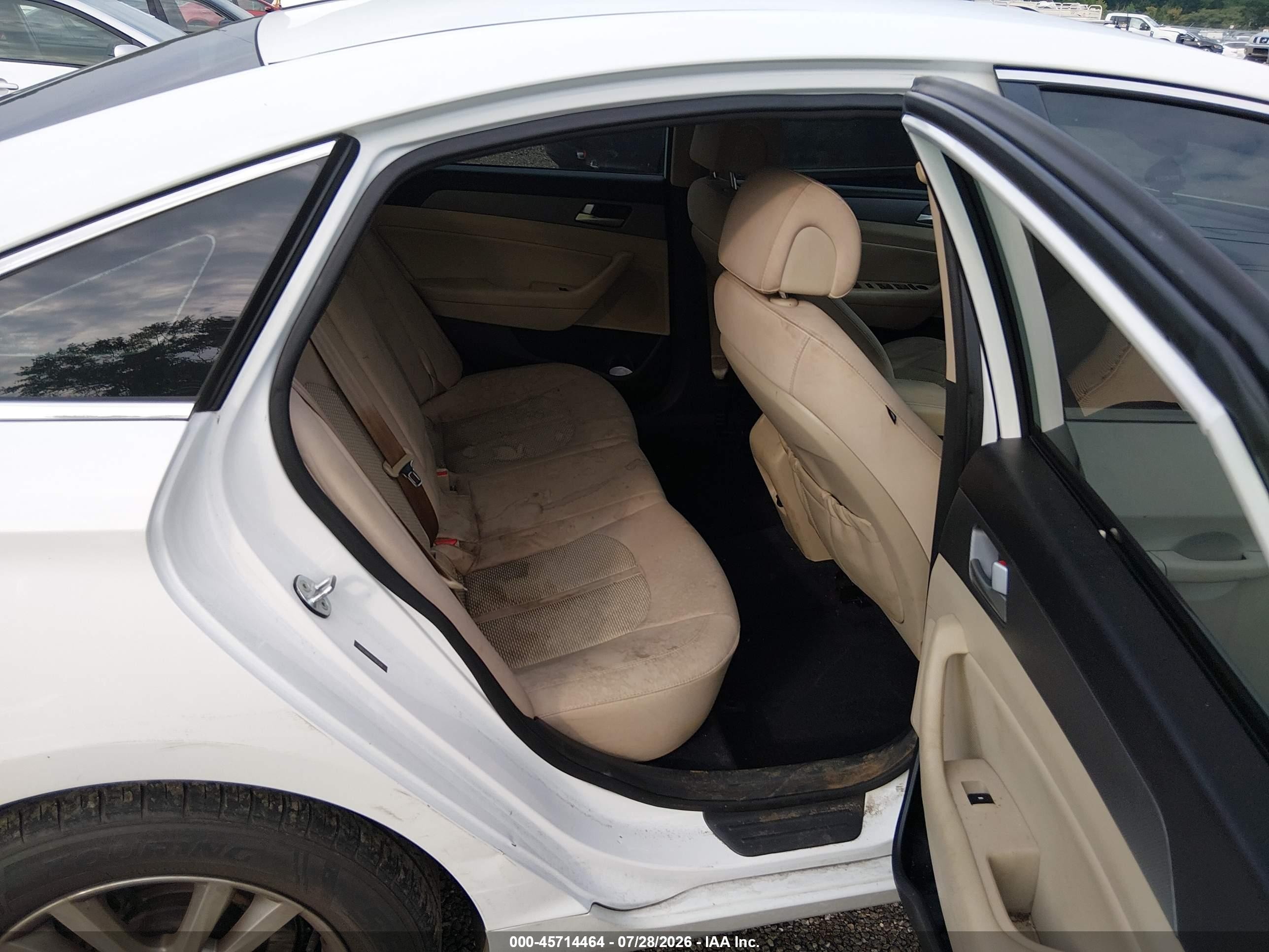 2015 Hyundai Sonata Se White vin: 5NPE24AF0FH167318