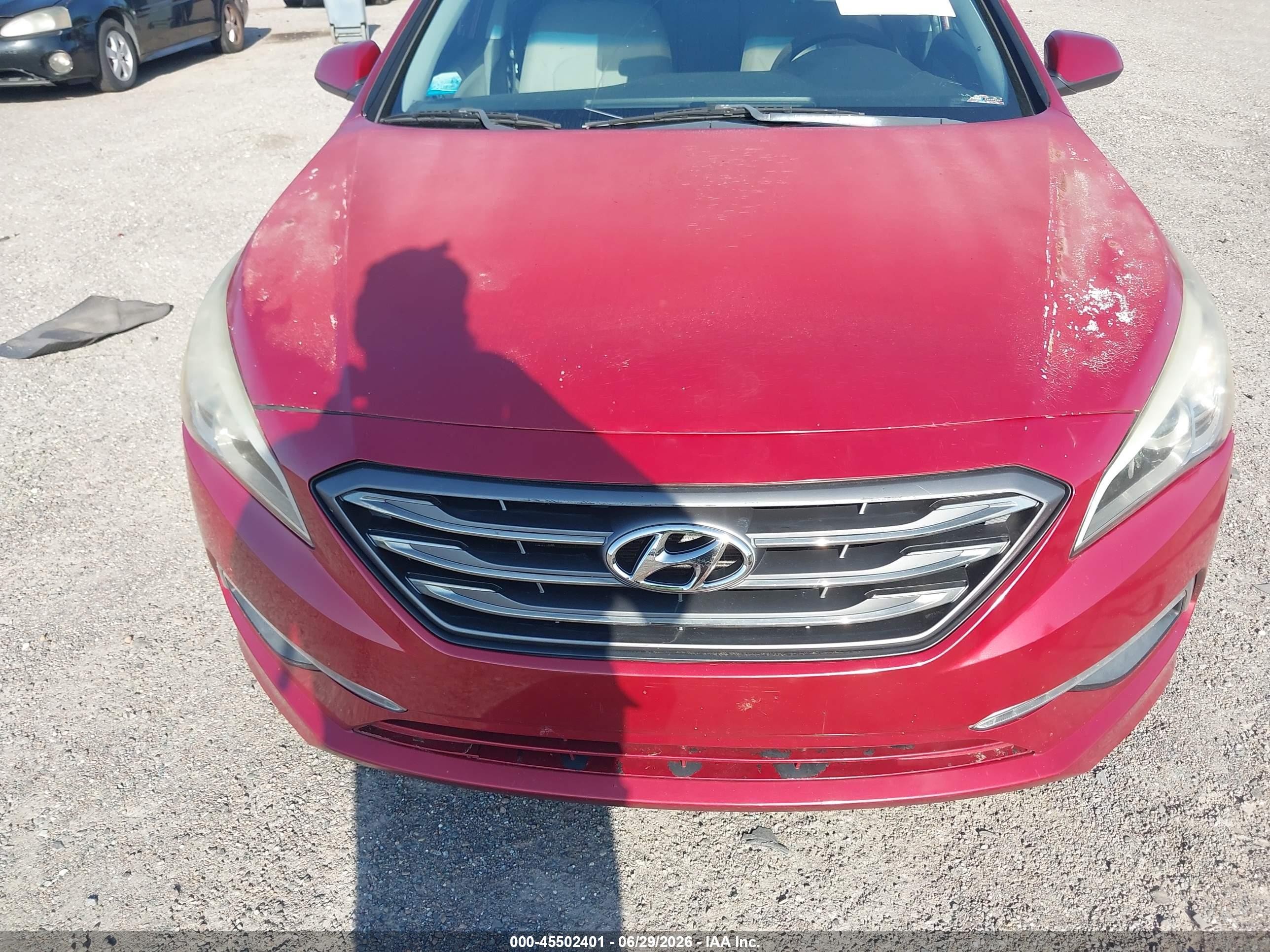 2015 Hyundai Sonata Se Red vin: 5NPE24AF0FH187732