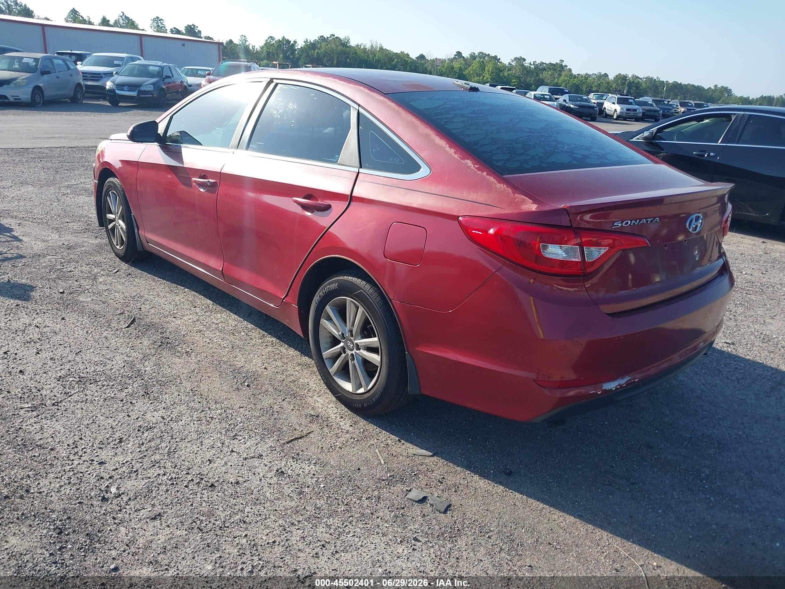 2015 Hyundai Sonata Se Red vin: 5NPE24AF0FH187732