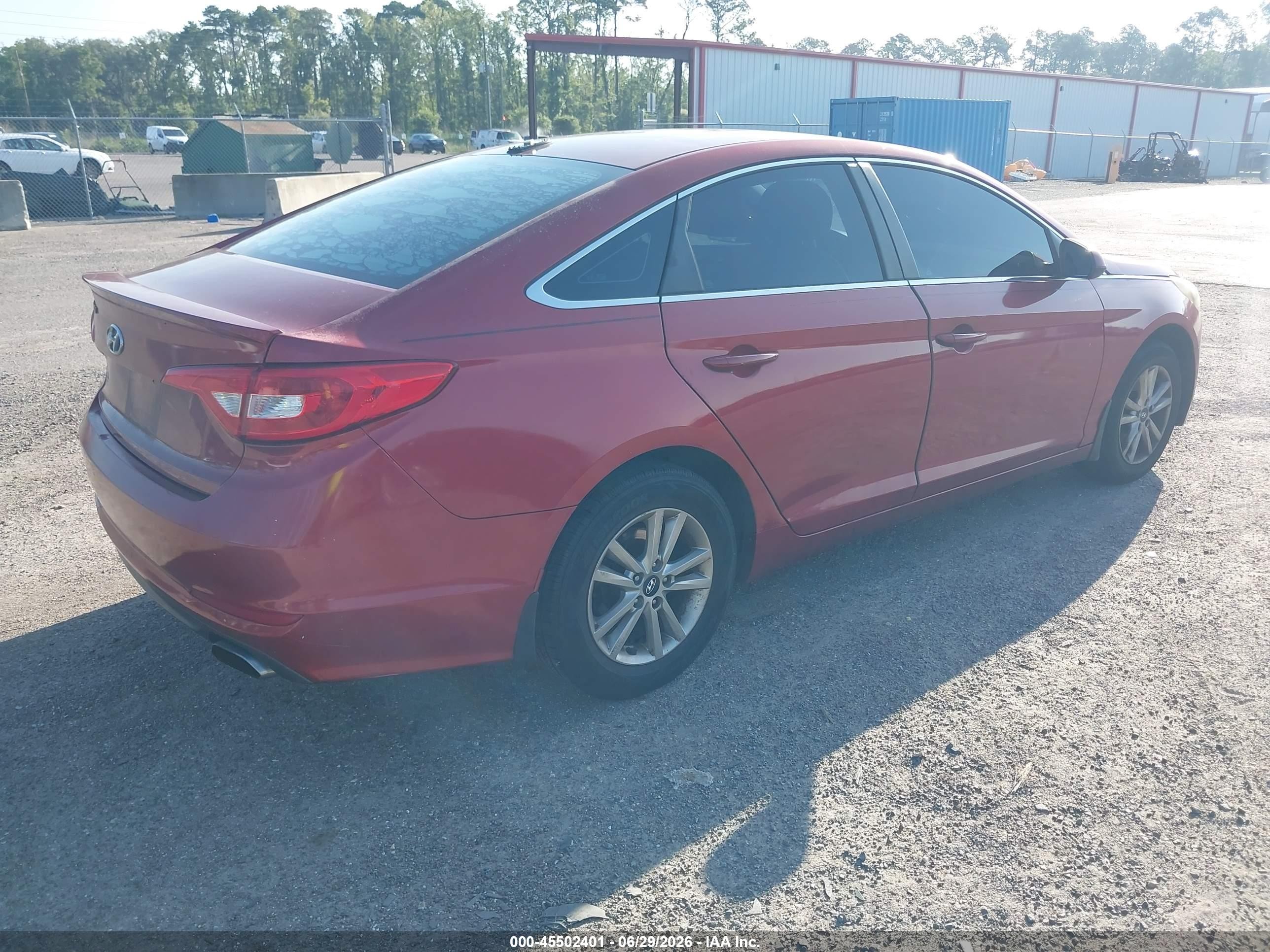 2015 Hyundai Sonata Se Red vin: 5NPE24AF0FH187732