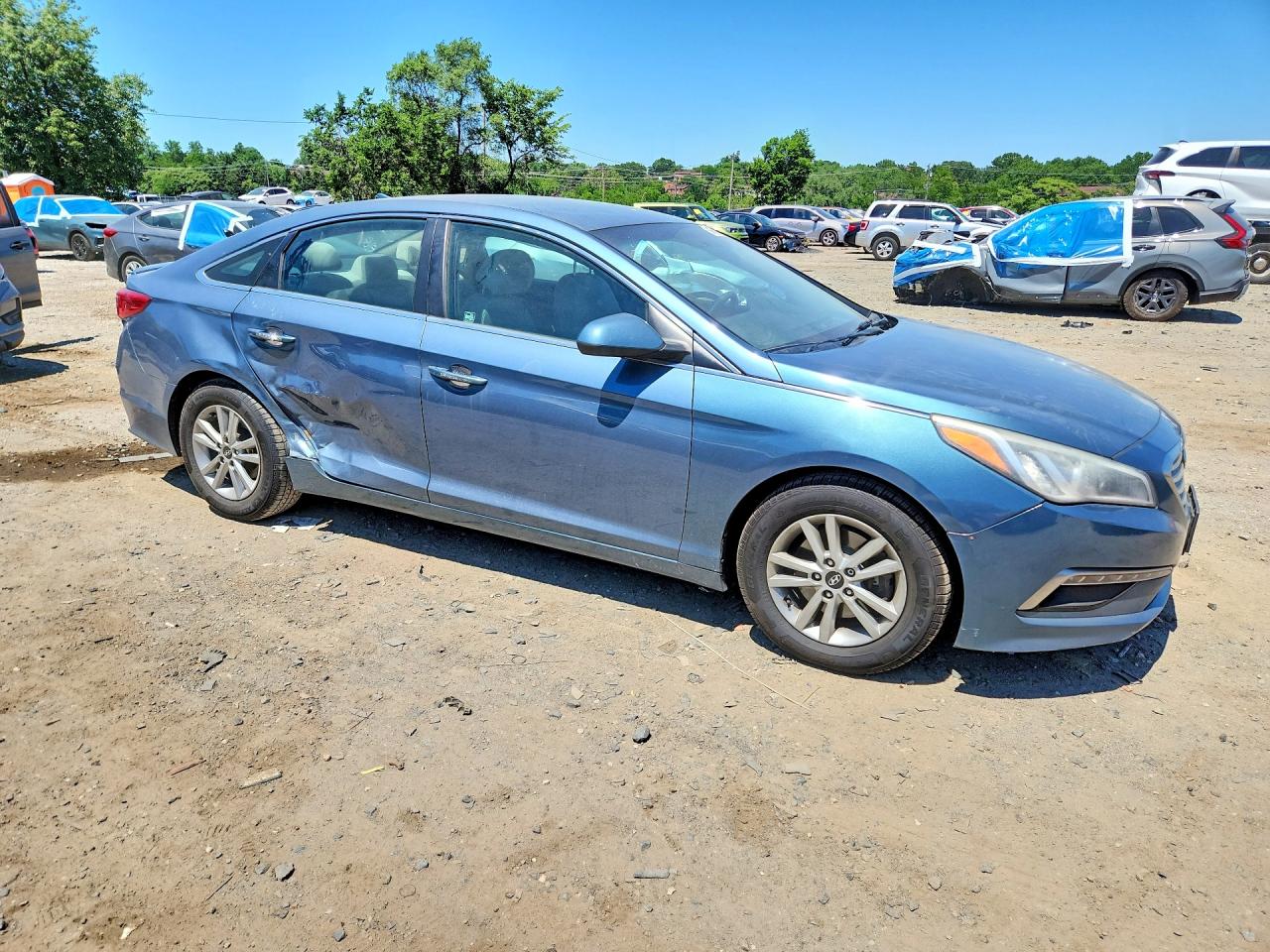 2015 Hyundai Sonata Se Синий vin: 5NPE24AF0FH200933
