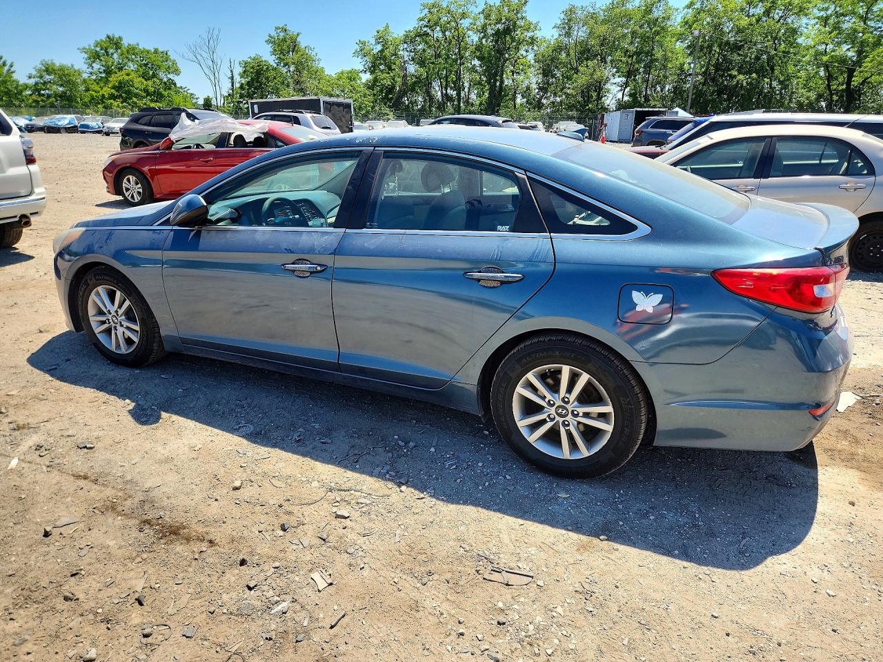 2015 Hyundai Sonata Se Синий vin: 5NPE24AF0FH200933