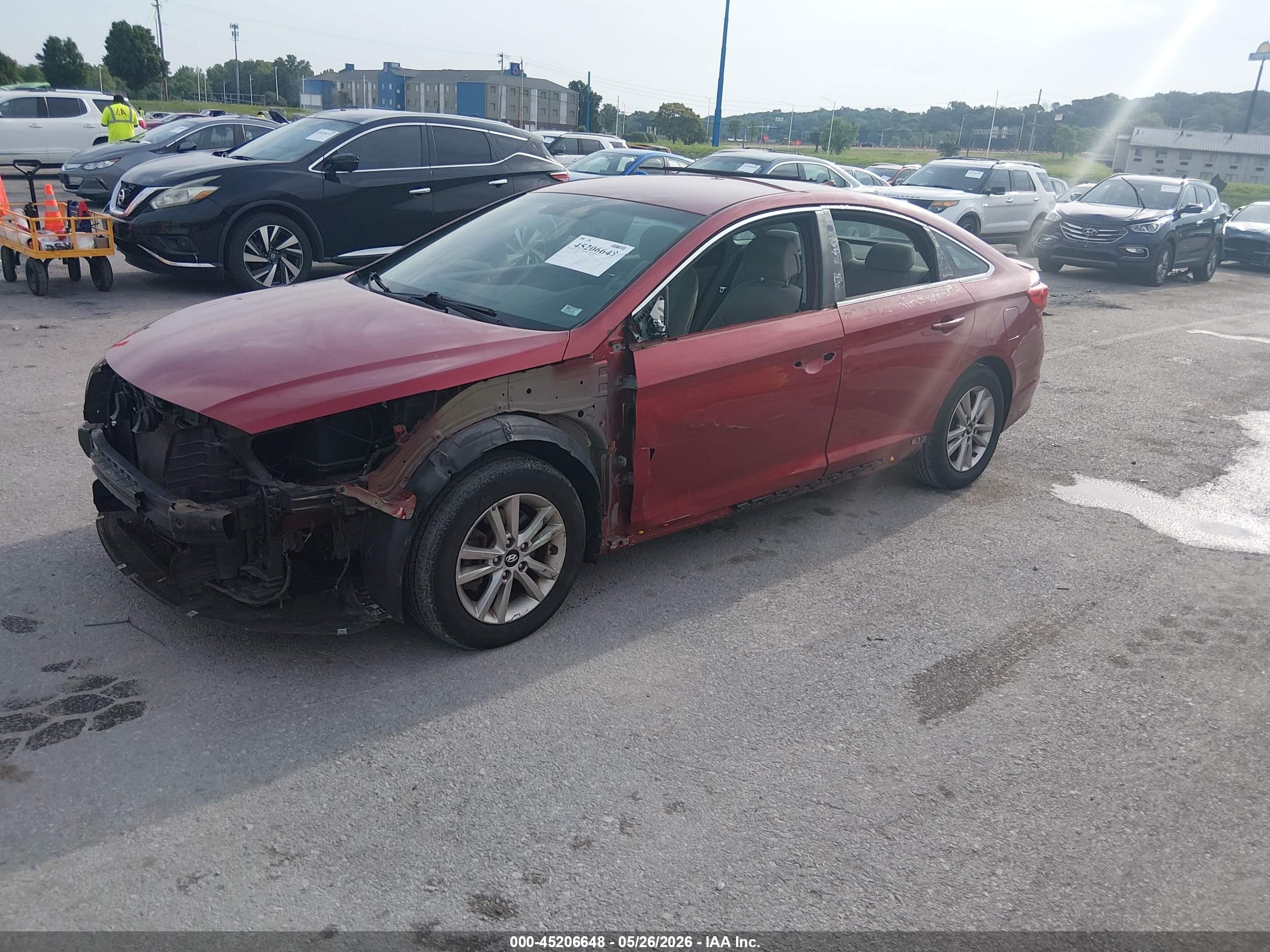 2015 Hyundai Sonata Se Red vin: 5NPE24AF0FH203444