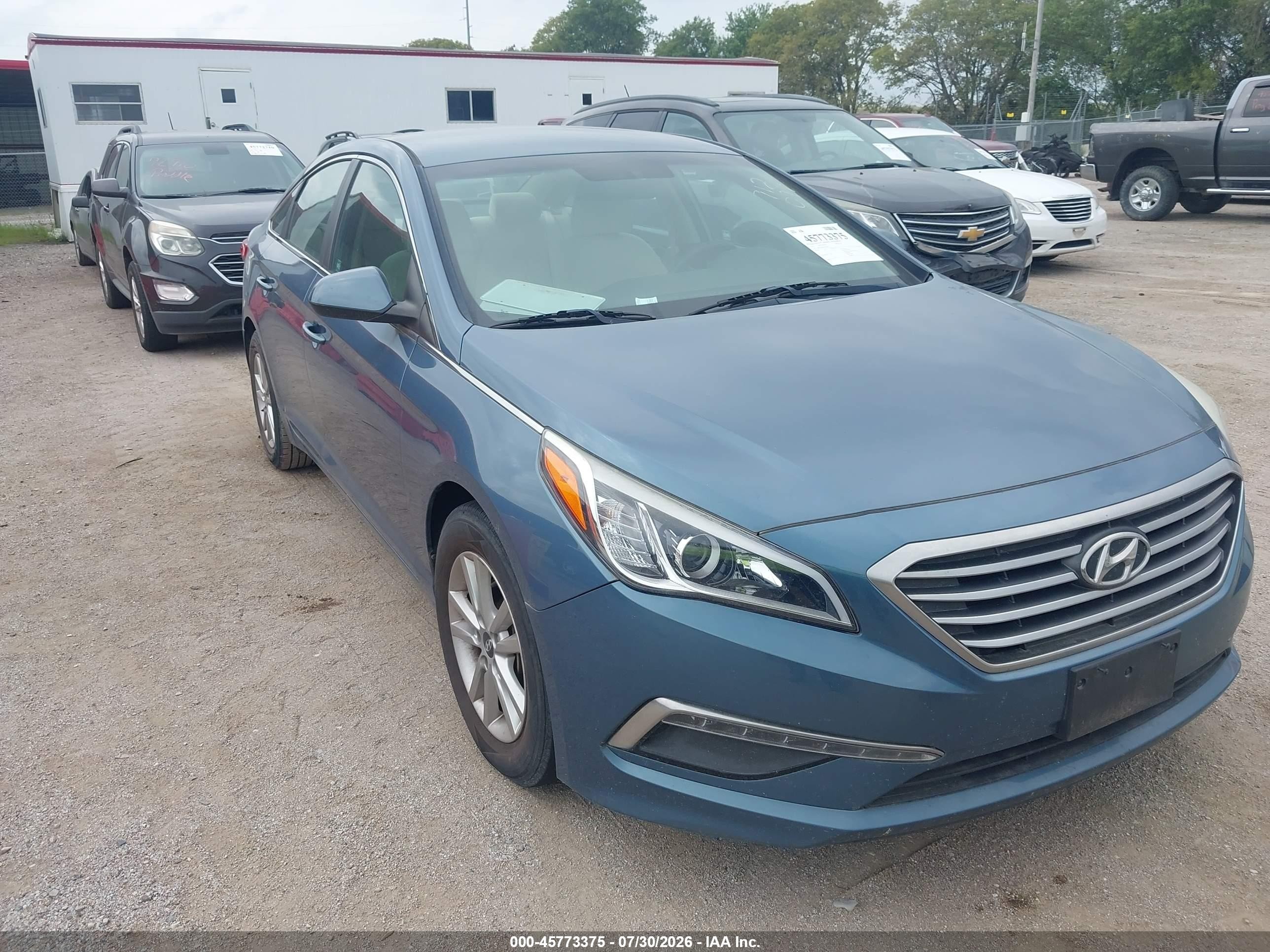 2015 Hyundai Sonata Se Blue vin: 5NPE24AF0FH204044
