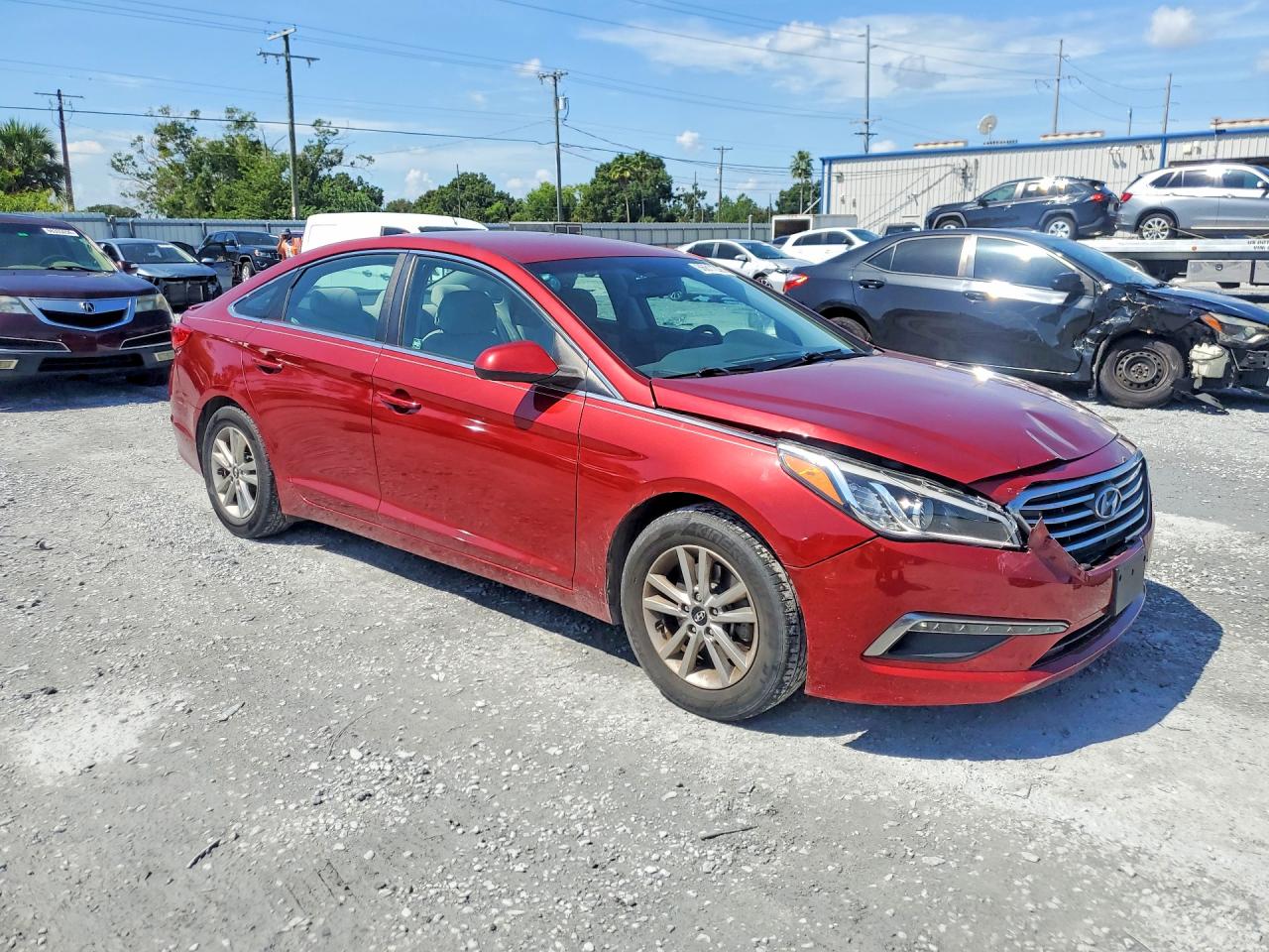 2015 Hyundai Sonata Se Red vin: 5NPE24AF0FH208157