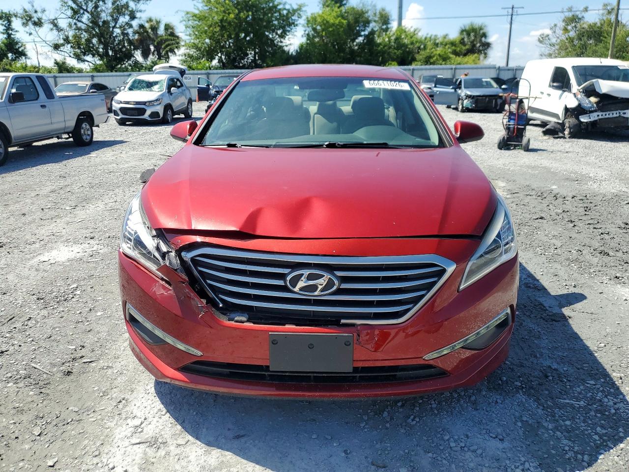 2015 Hyundai Sonata Se Red vin: 5NPE24AF0FH208157