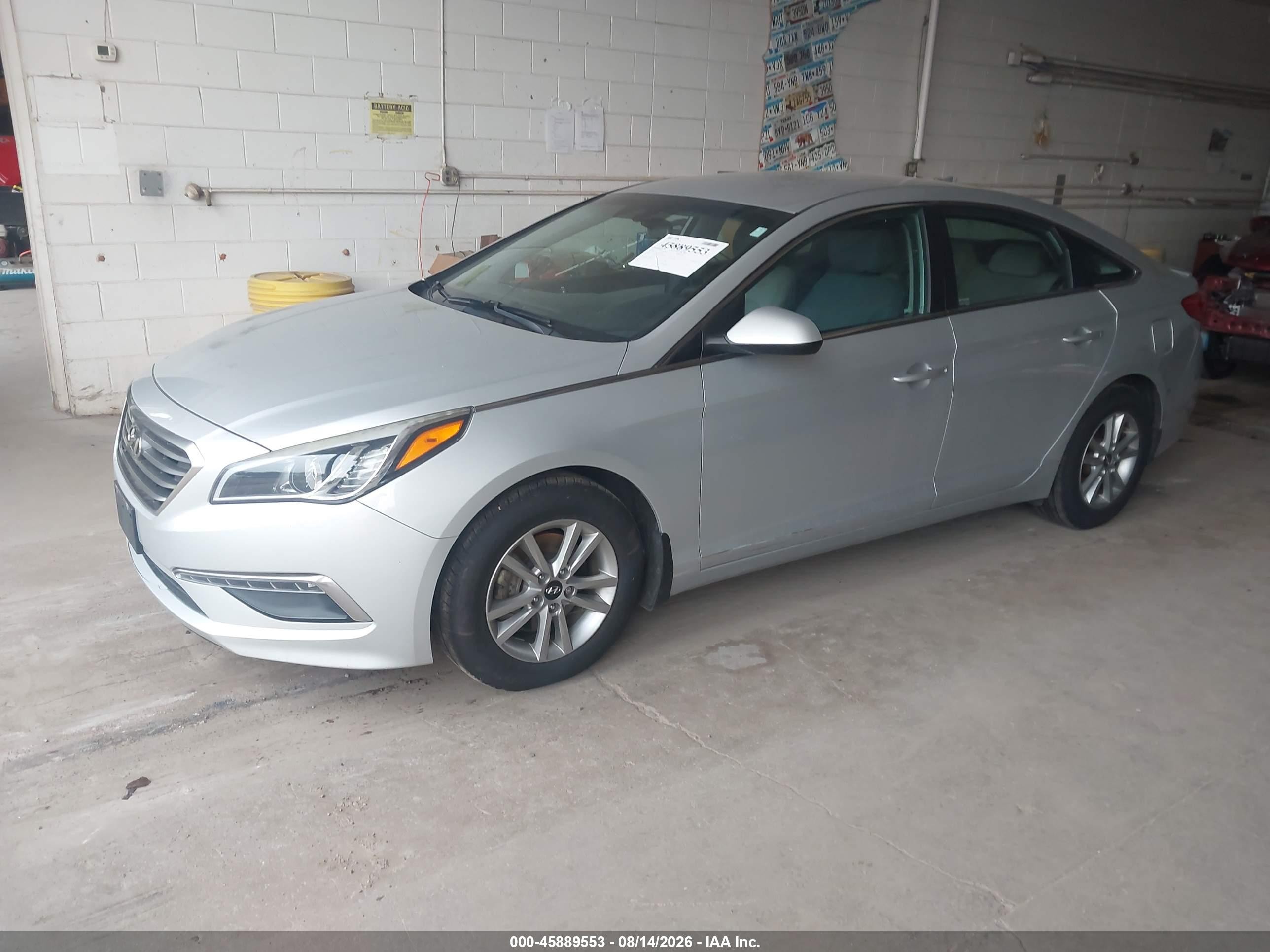 2015 Hyundai Sonata Se Silver vin: 5NPE24AF0FH210457