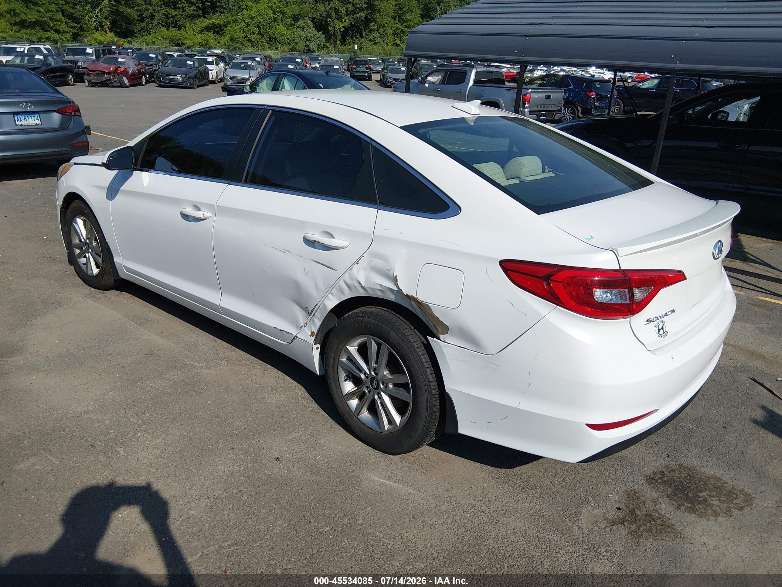 2015 Hyundai Sonata Se White vin: 5NPE24AF0FH211608