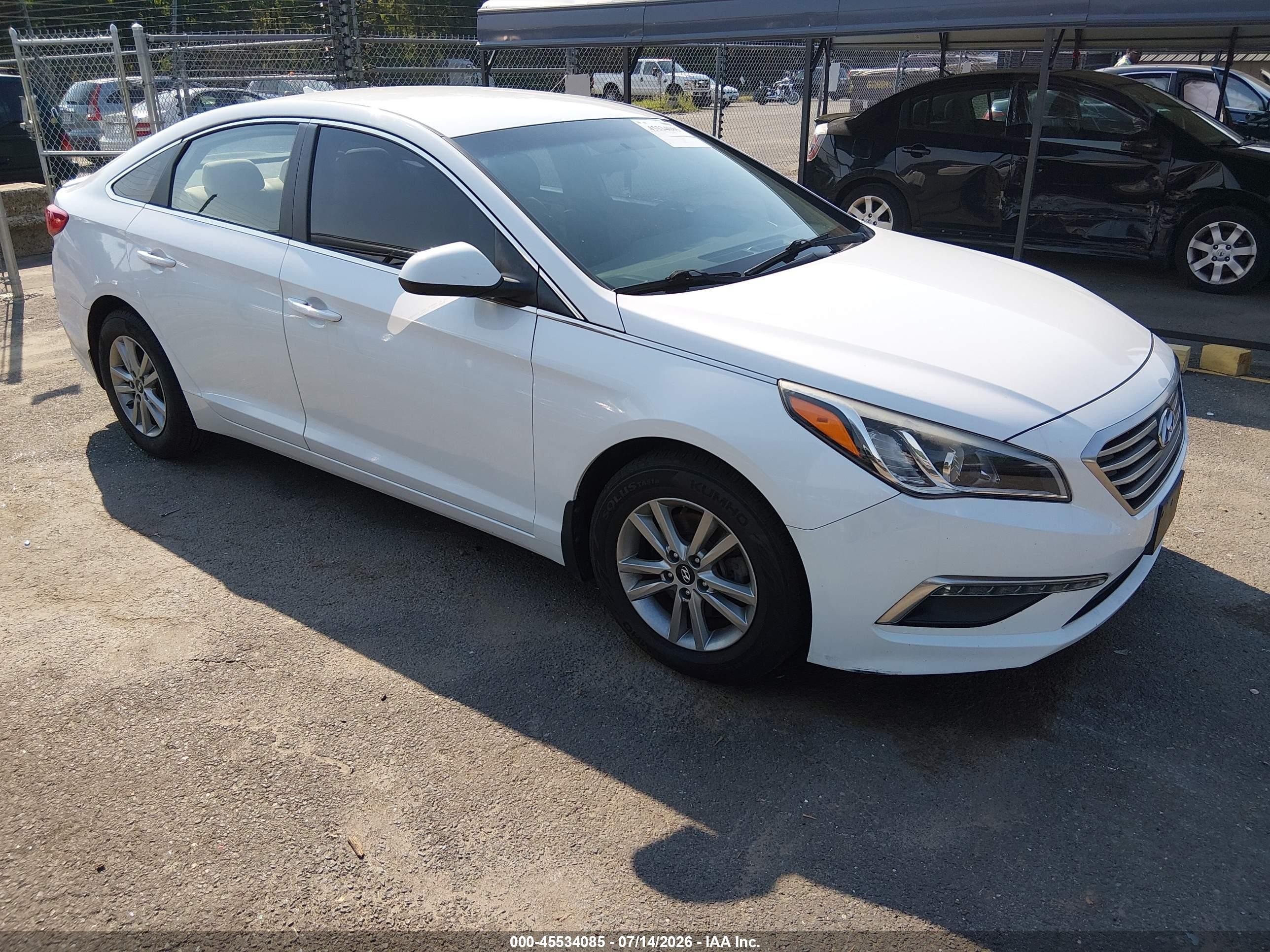 2015 Hyundai Sonata Se White vin: 5NPE24AF0FH211608