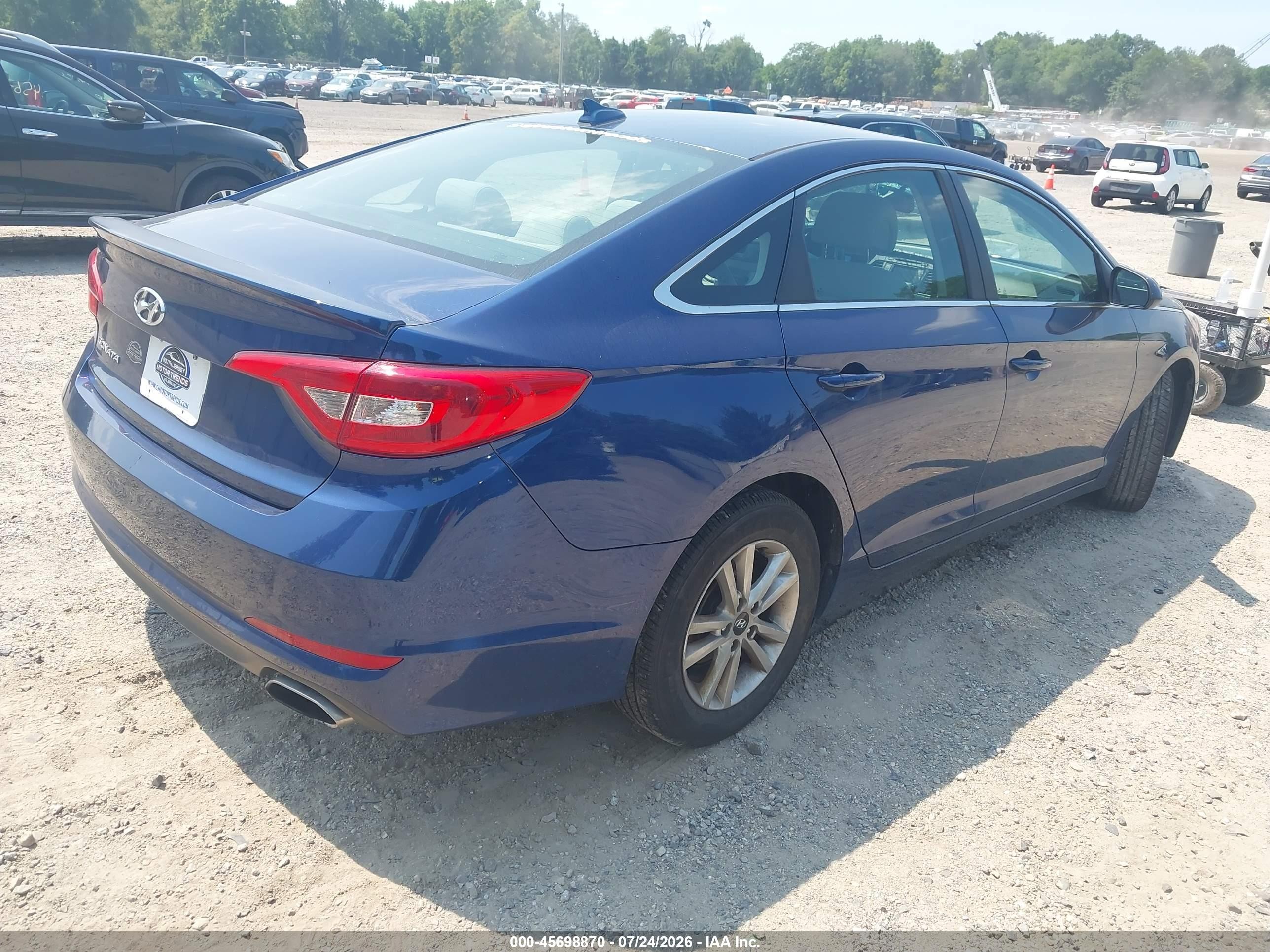2015 Hyundai Sonata Se Blue vin: 5NPE24AF0FH220857