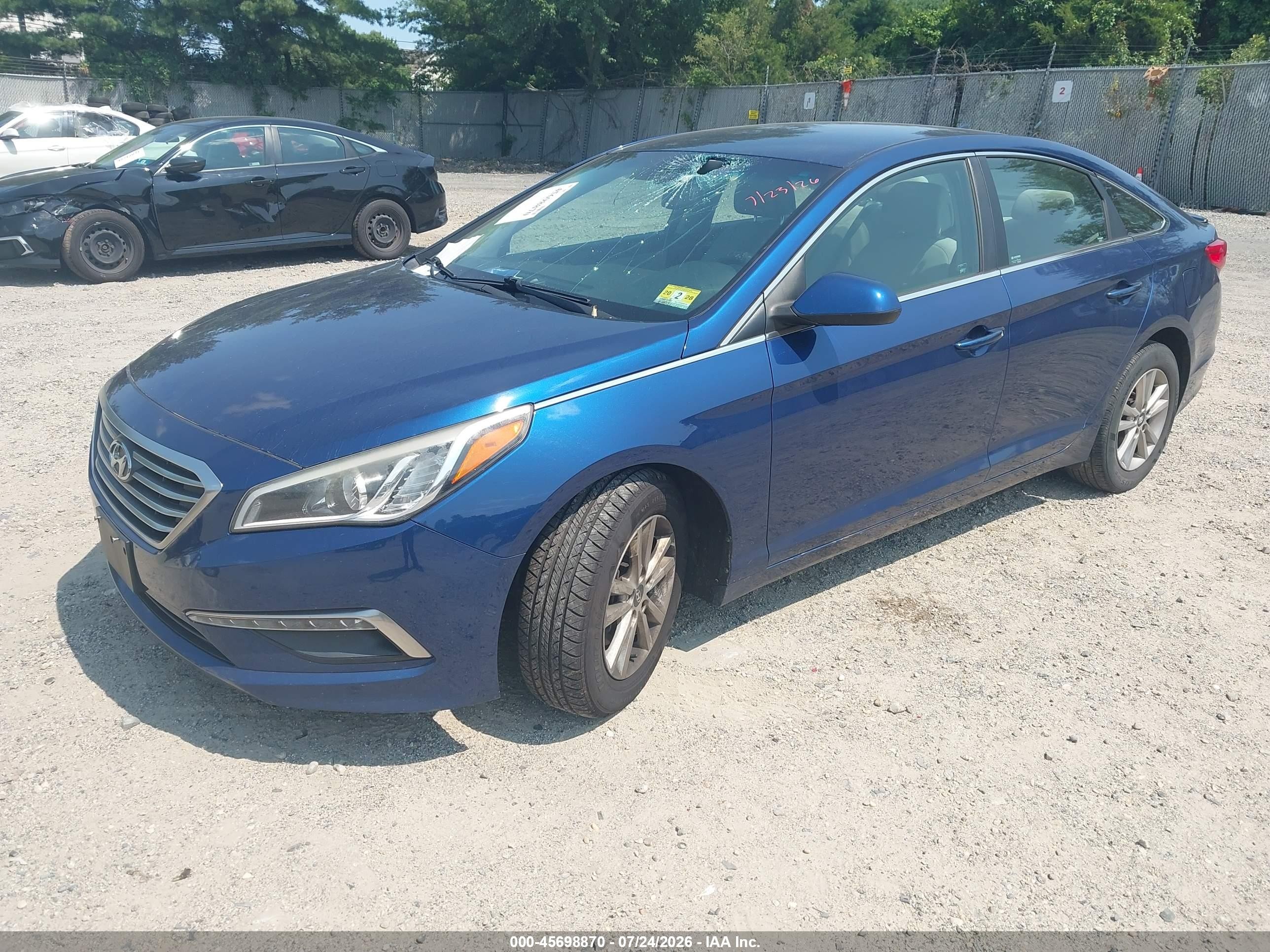 2015 Hyundai Sonata Se Blue vin: 5NPE24AF0FH220857