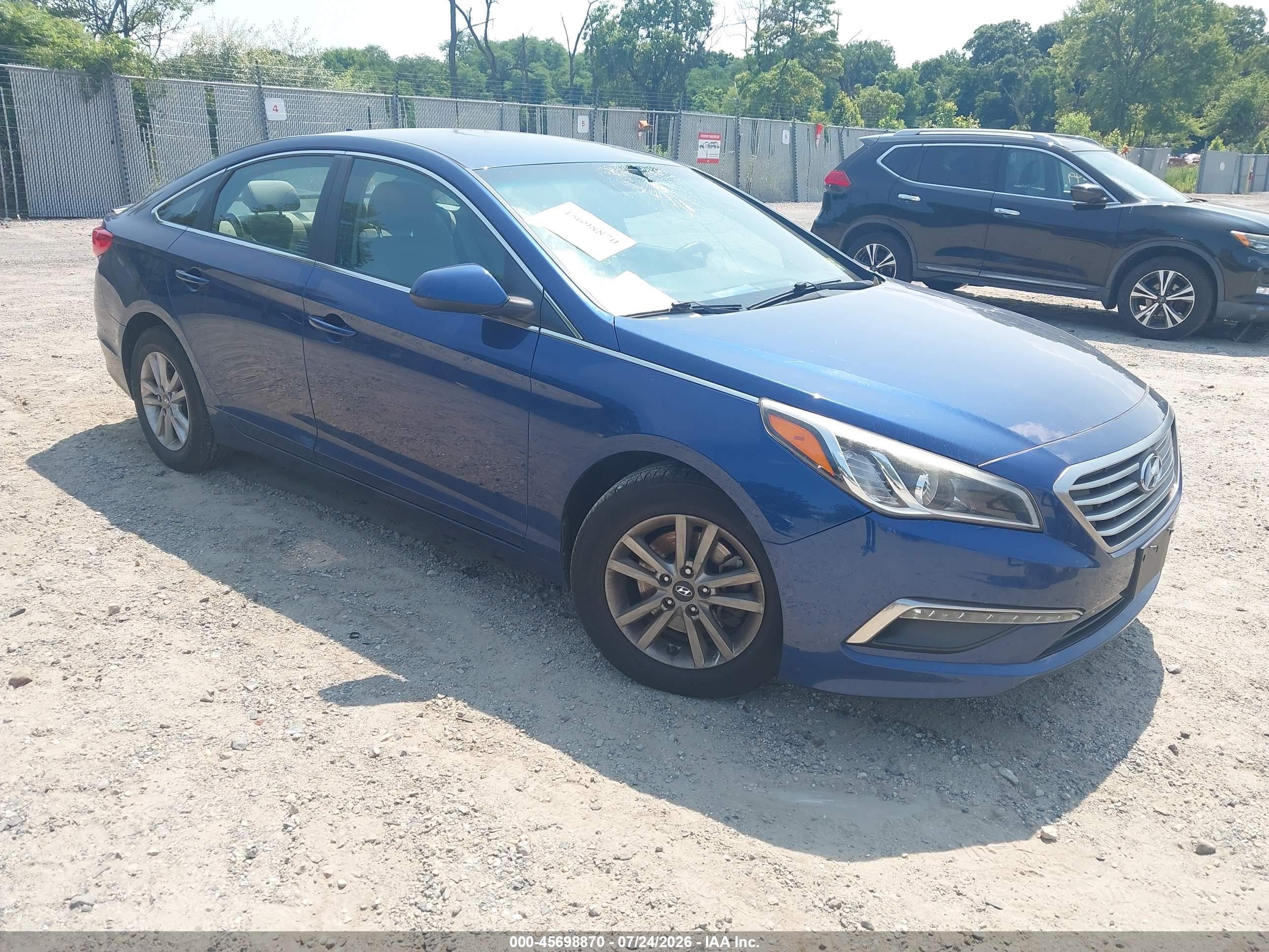 2015 Hyundai Sonata Se Blue vin: 5NPE24AF0FH220857