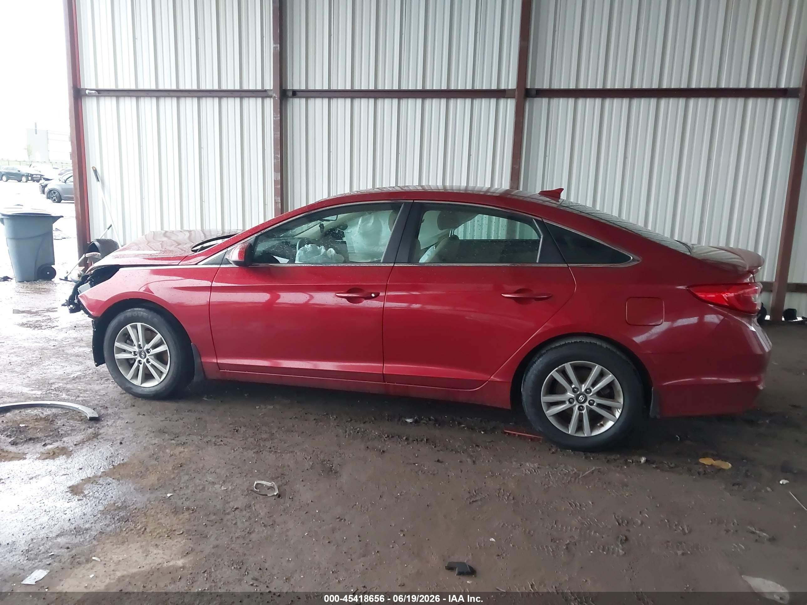 2015 Hyundai Sonata Se Red vin: 5NPE24AF0FH221071