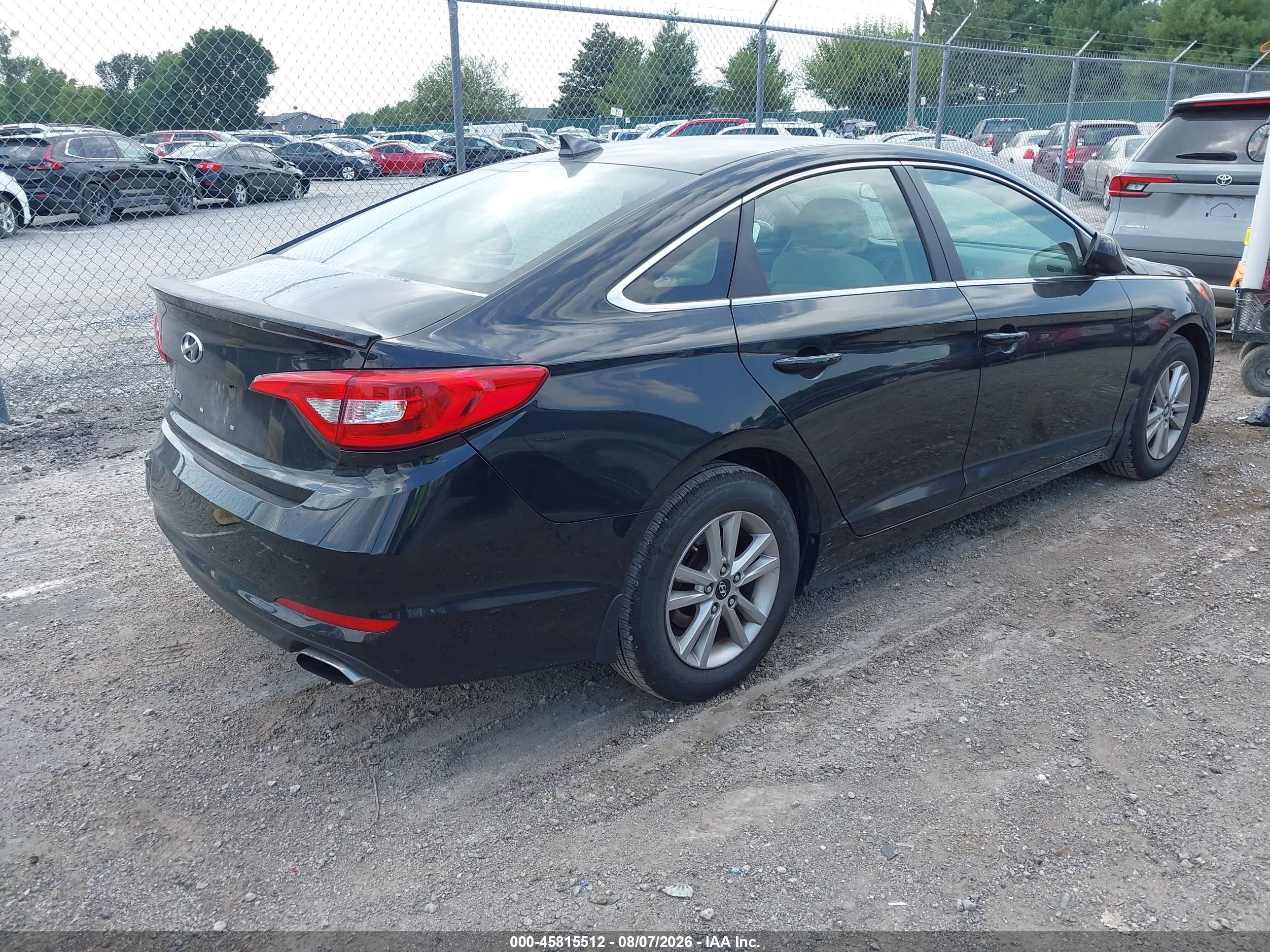 2015 Hyundai Sonata Se Black vin: 5NPE24AF0FH222320